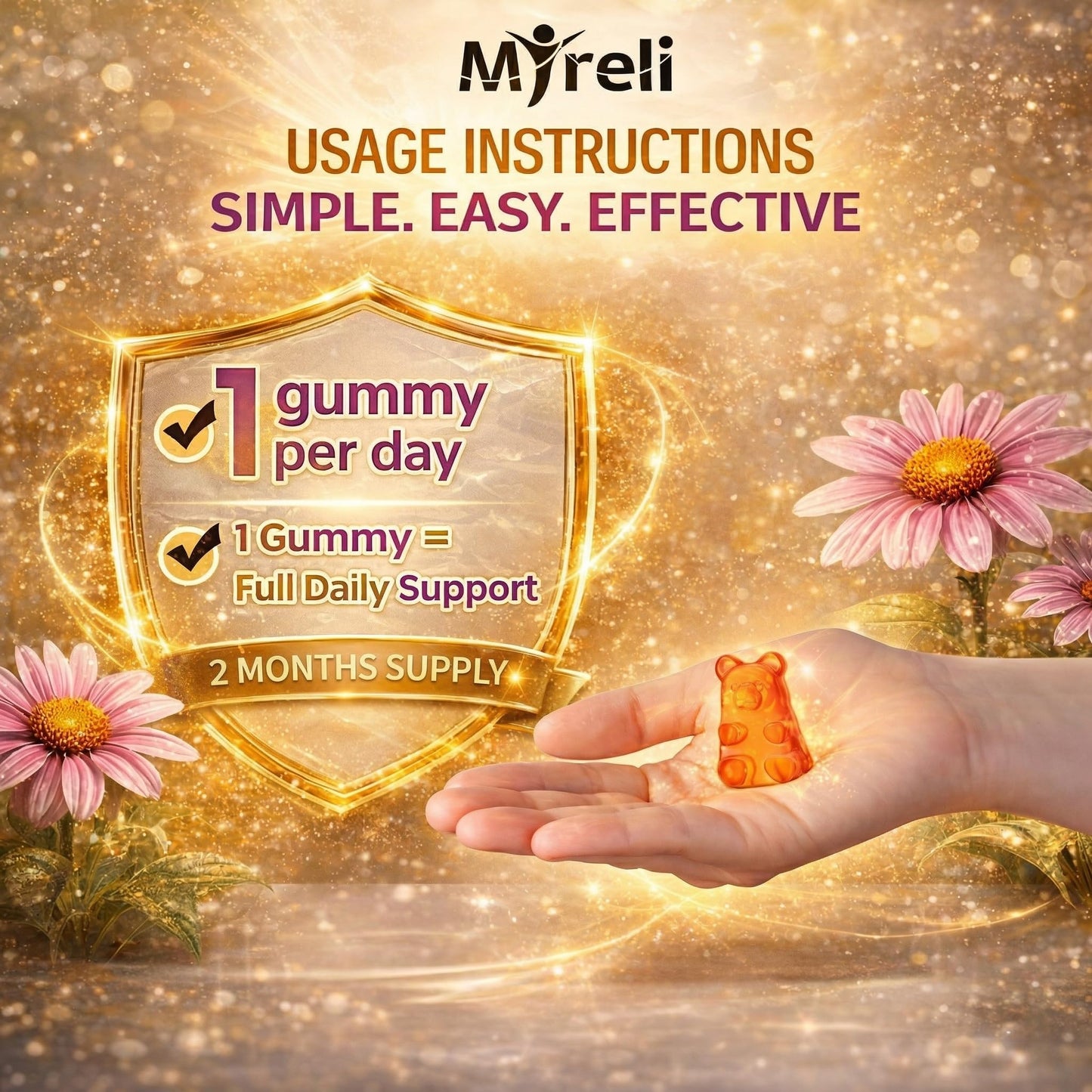MYRELI Echinacea 1000mg Gummies, 60 Count