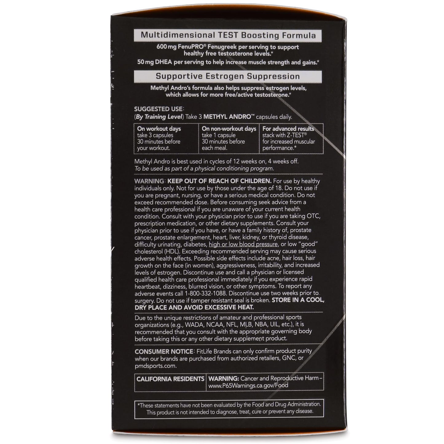 PMD Sports Methyl Andro with DHEA Capsules, 90 Count