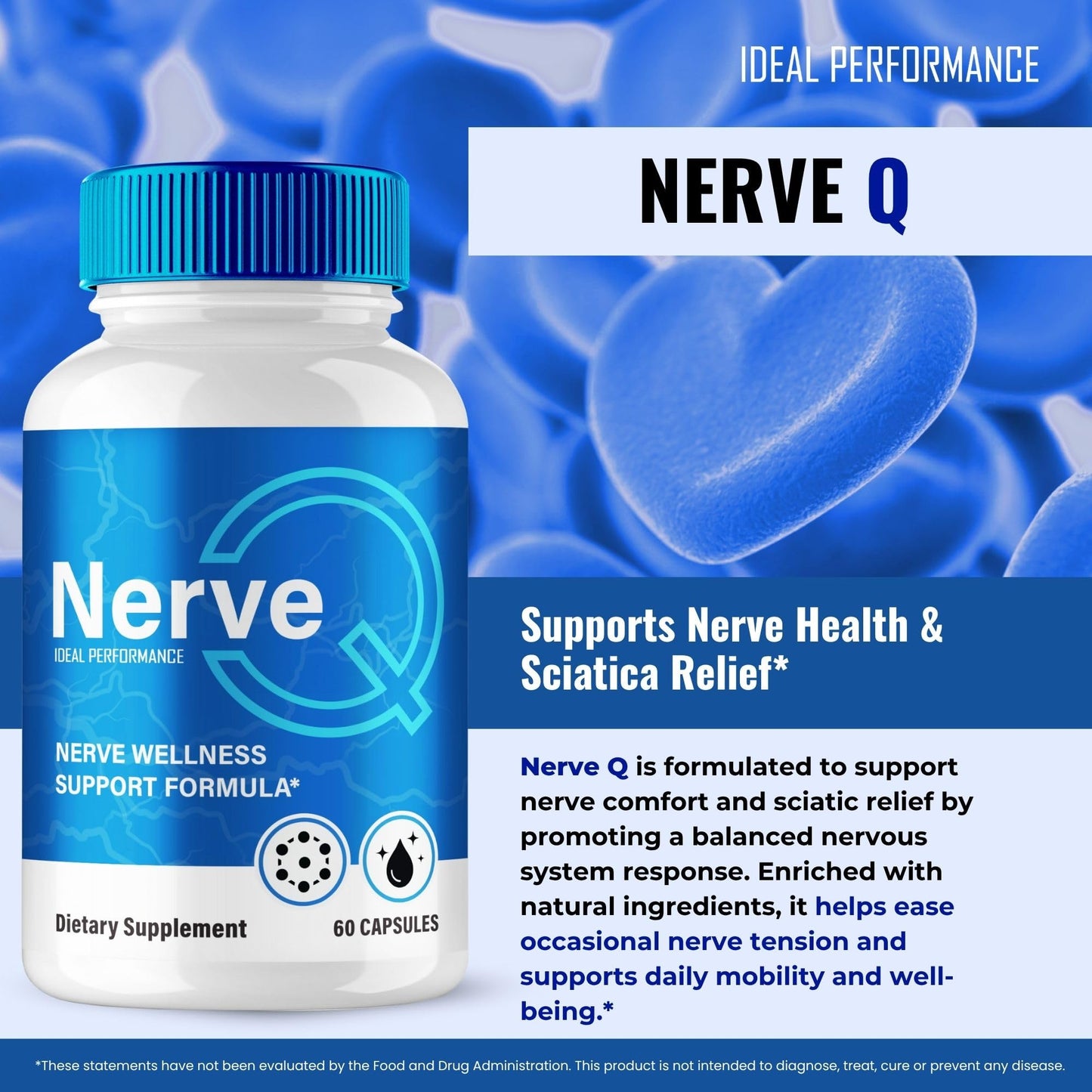 IDEAL PERFORMANCE Nerve Q Capsules, 180 Capsules