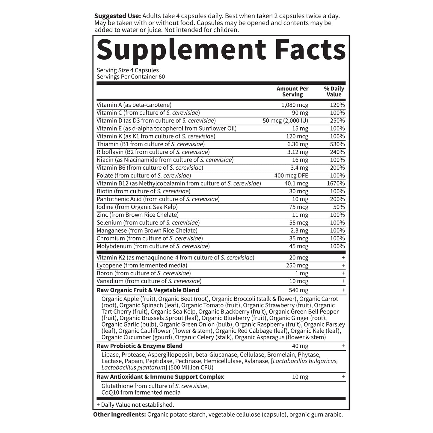 Garden of Life Vitamin Code Men 50 & Wiser Multivitamin with Probiotics Capsules, 240