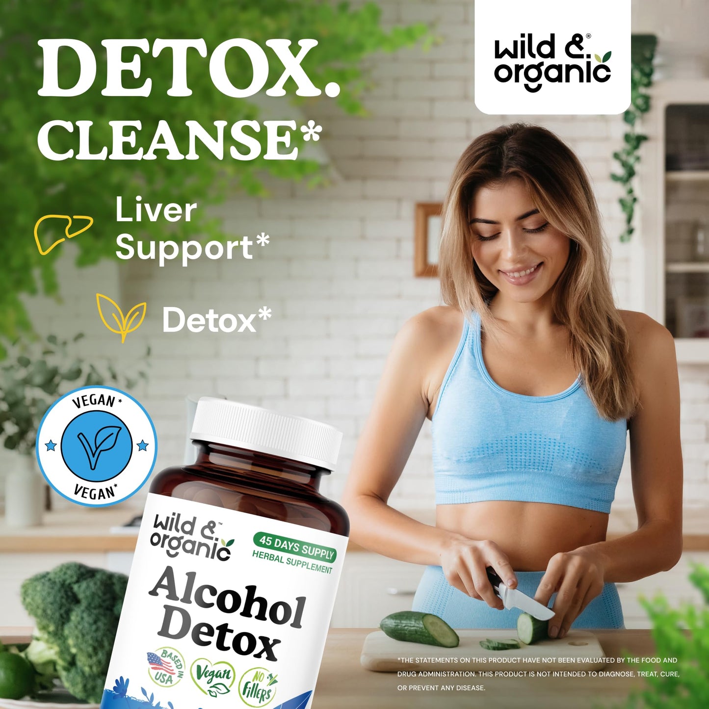 Wild & Organic Alcohol Detox Capsules, 90 Count
