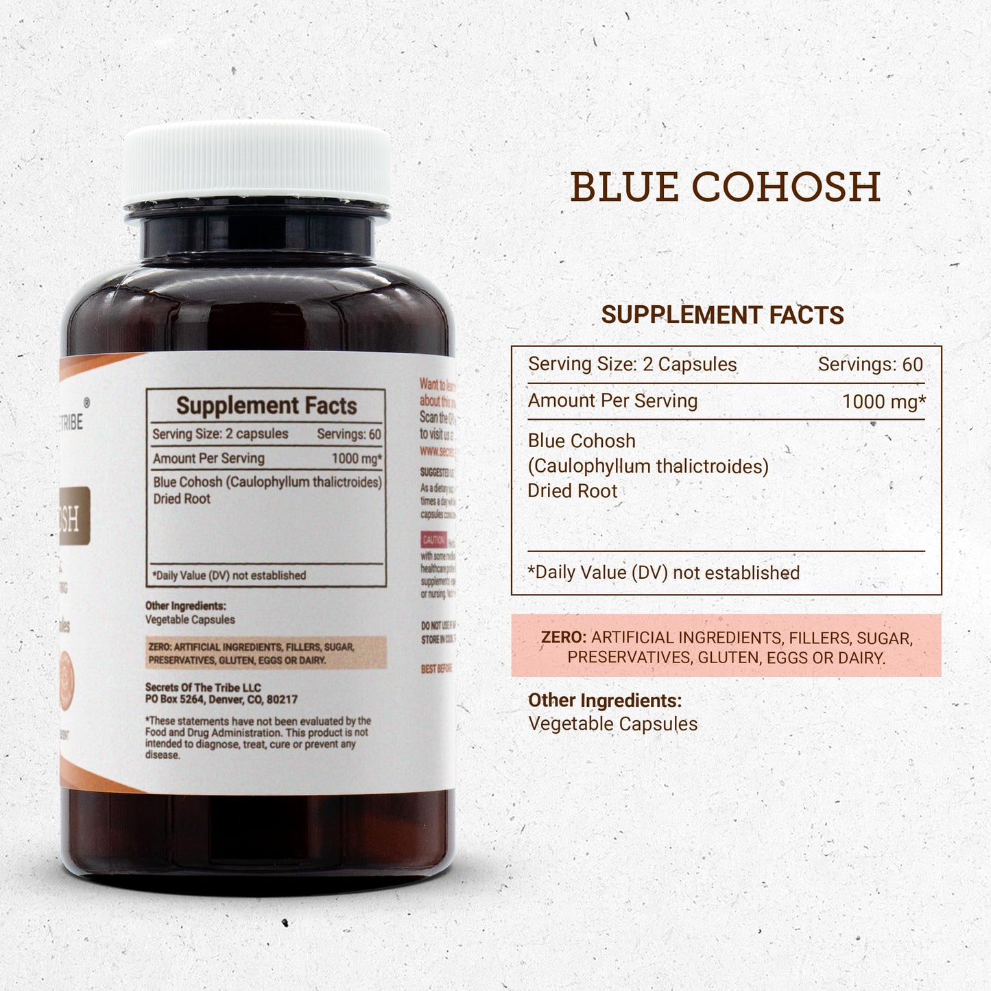 Secrets of the Tribe Blue Cohosh 120 Capsules