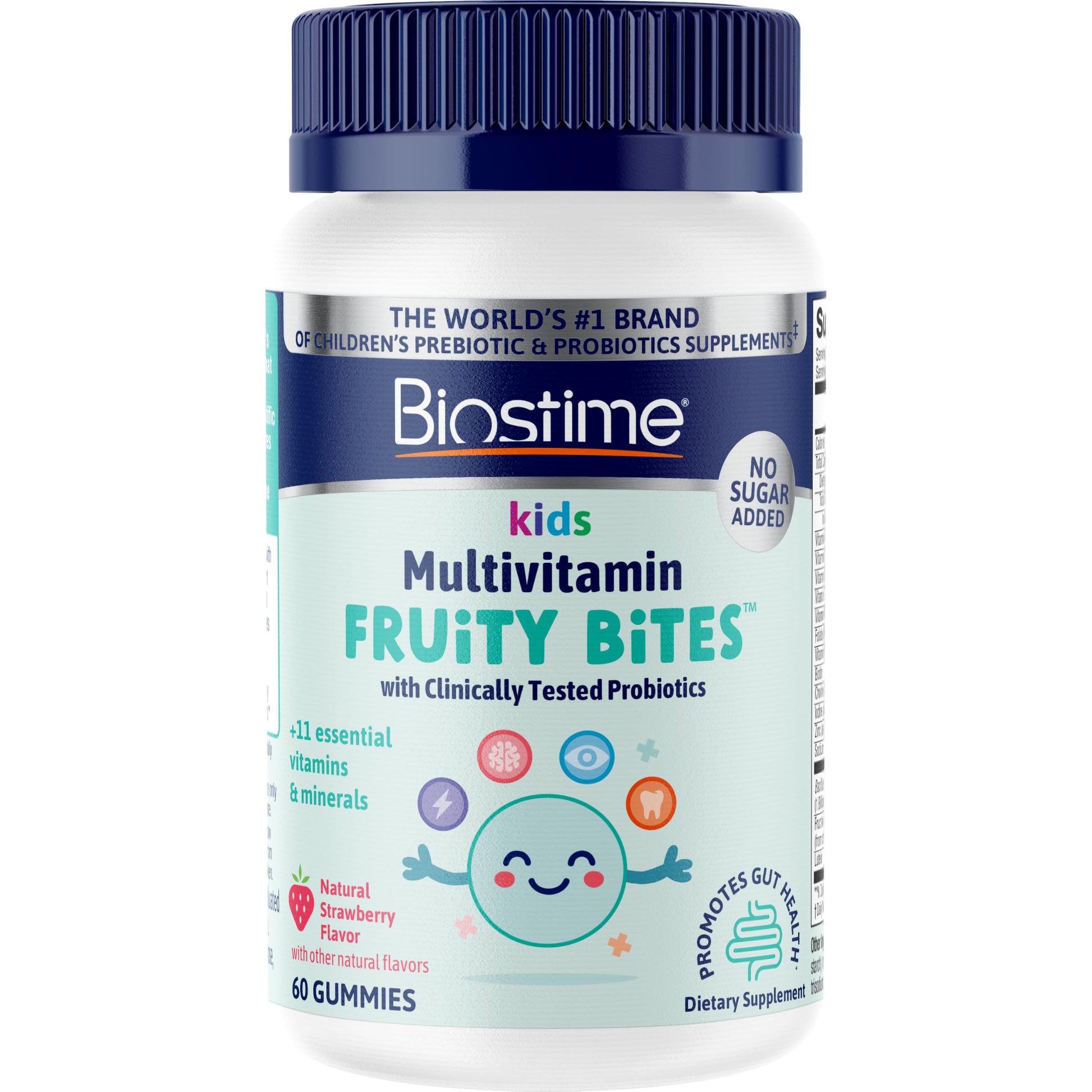 Biostime Kids Multivitamin with Probiotics & 11 Essential Vitamins (Ages 4+) Gummies, 50 Count