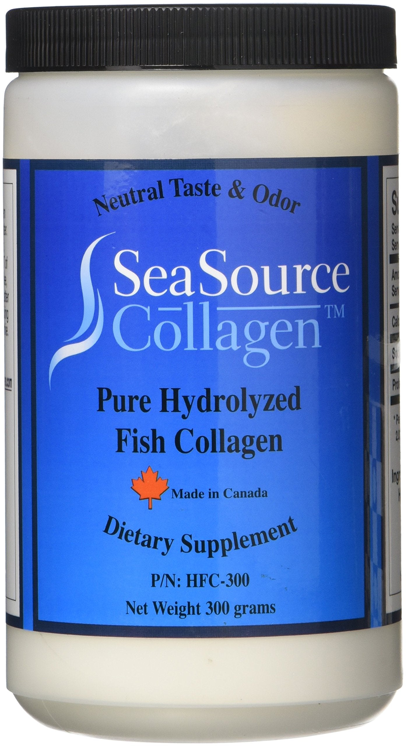 SeaSource Collagen Hydrolyzed Fish Collagen Dietary Supplement Powder, 10.58 Ounce