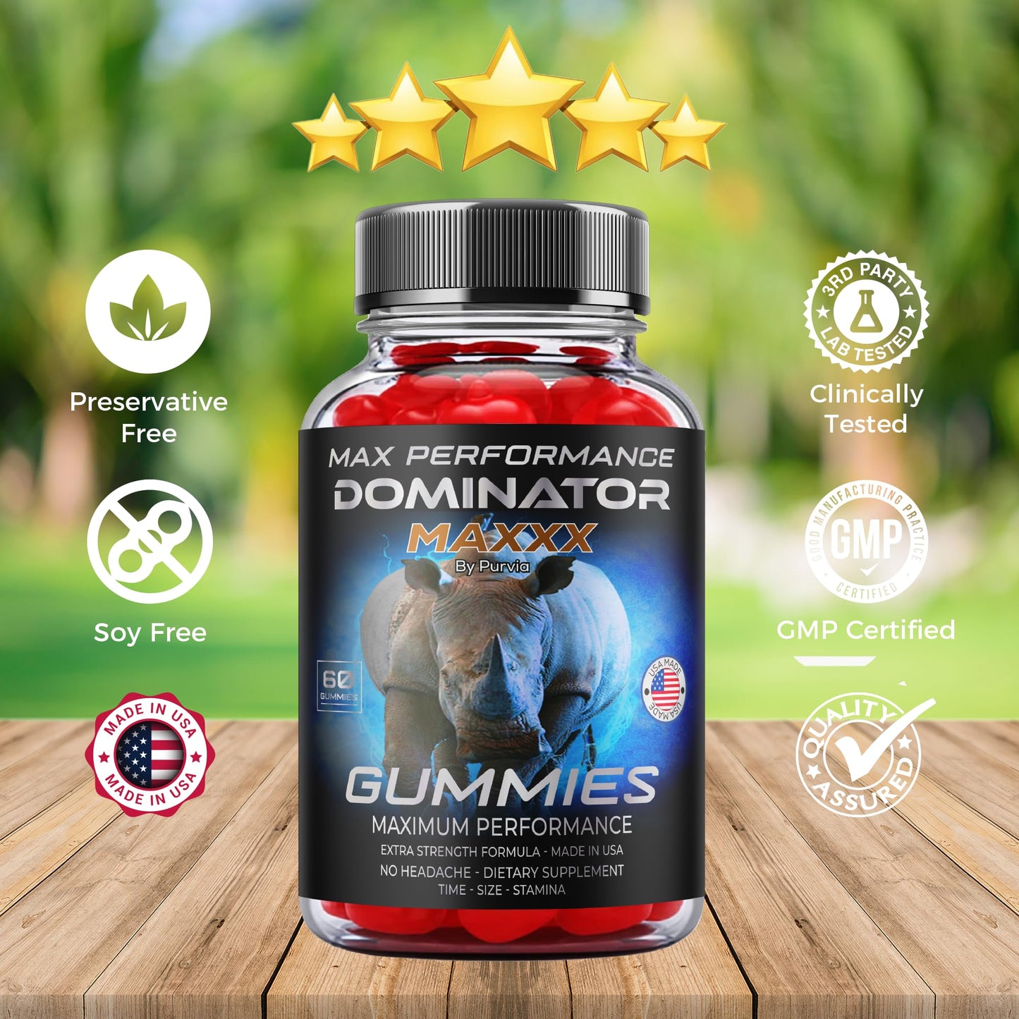Purvia Dominator Max Gummies 300 Count