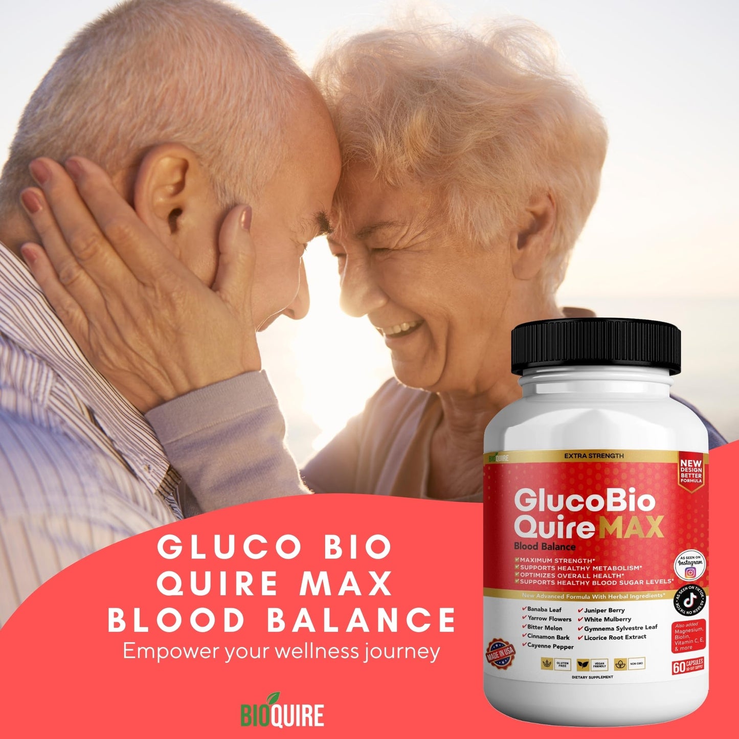 BIOQUIRE Gluco Bio Quire Max Blood Balance Ultra Dietary Supplement Capsules, 300 Capsules