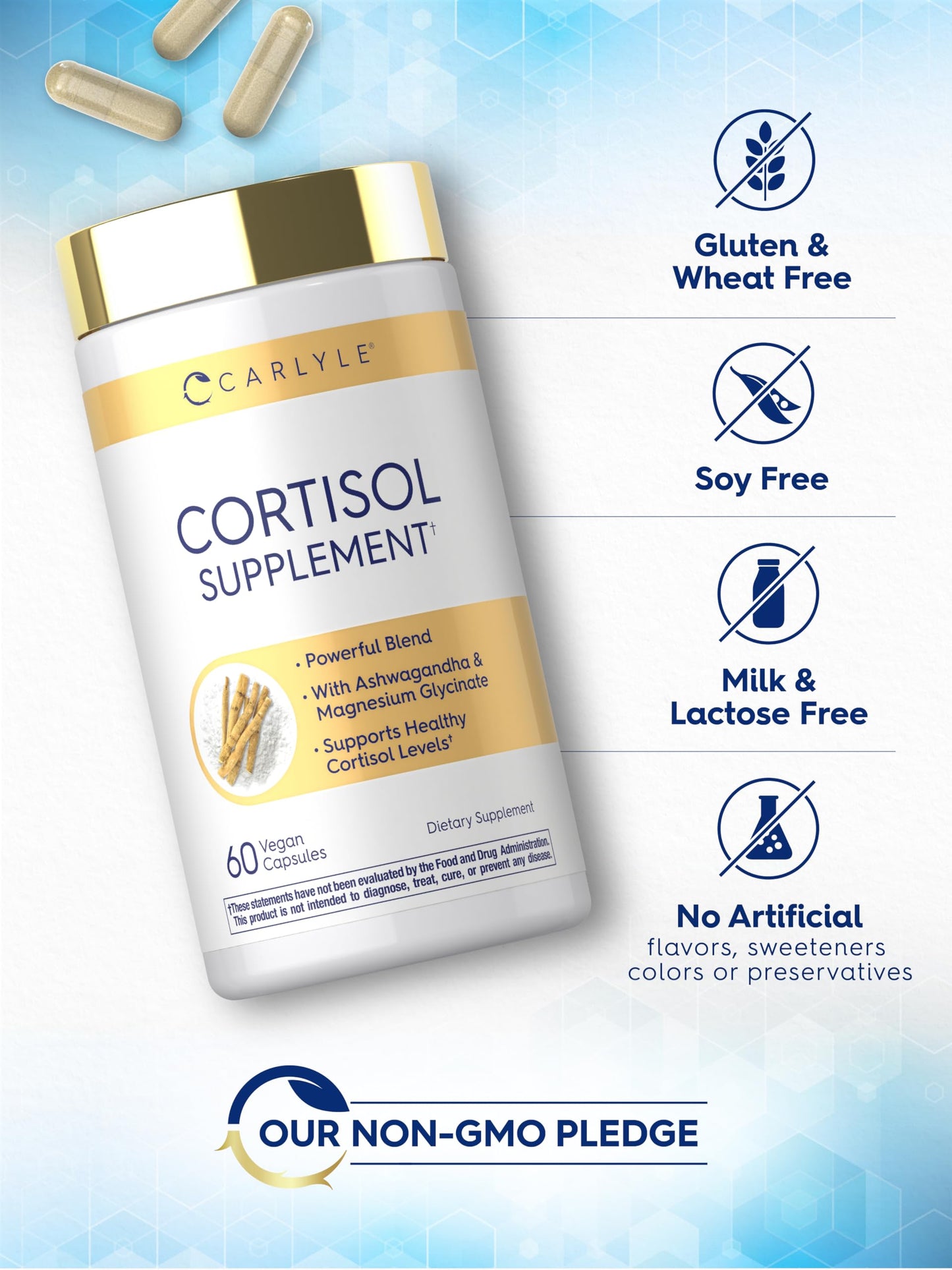 Carlyle Cortisol Supplement Capsules 60 Count