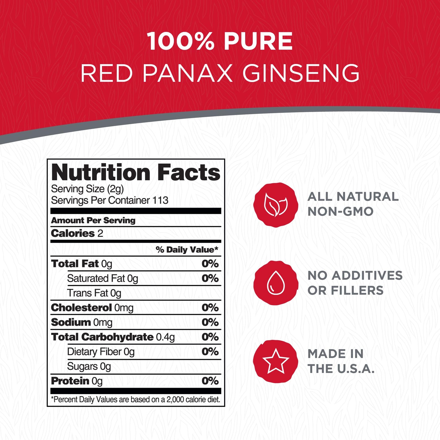Dairyland Management LLC Red Panax Ginseng with Natural Ginsenosides Powder, 8 oz
