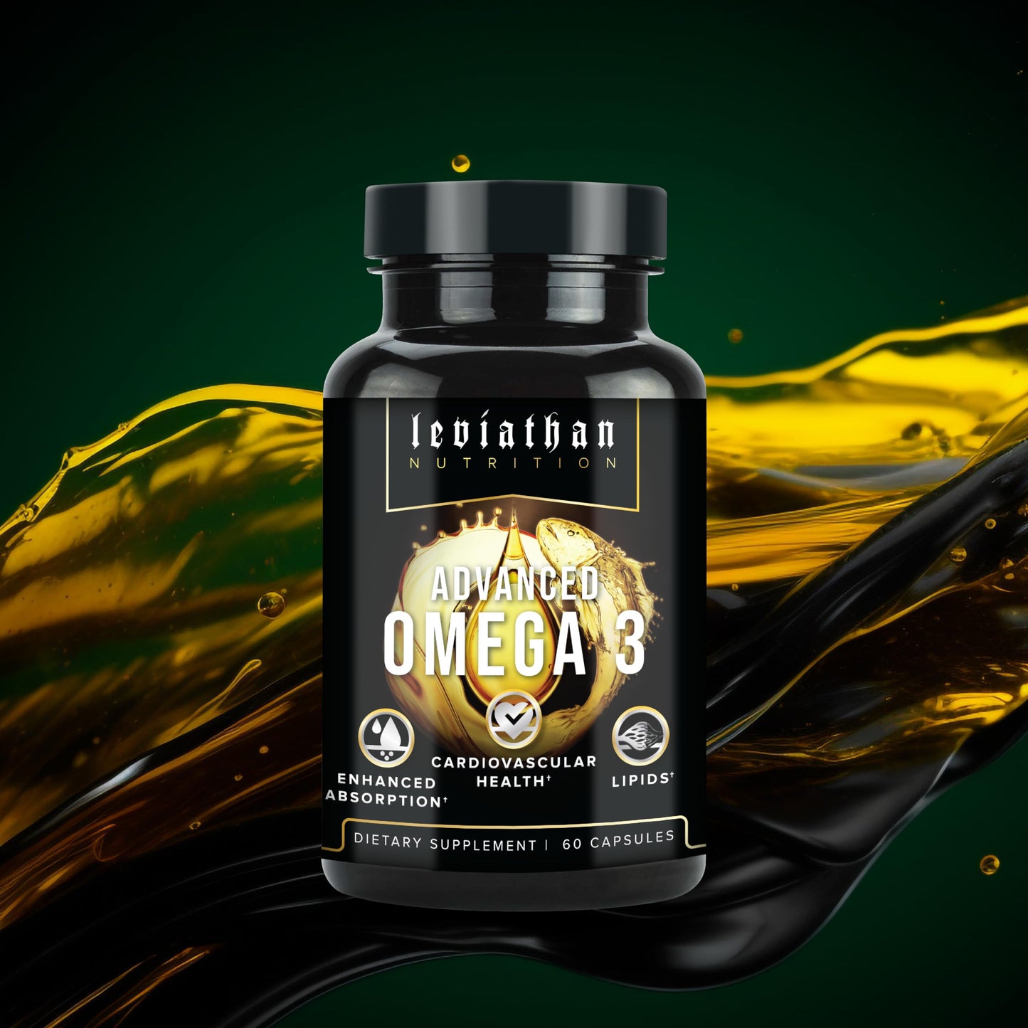 Leviathan Nutrition Fish Oil Omega-3 Capsules, 60 Count