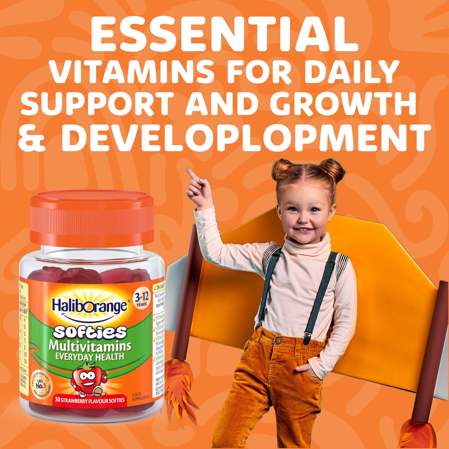 Haliborange Kids Multivitamin Strawberry Softies Capsule 1 Count