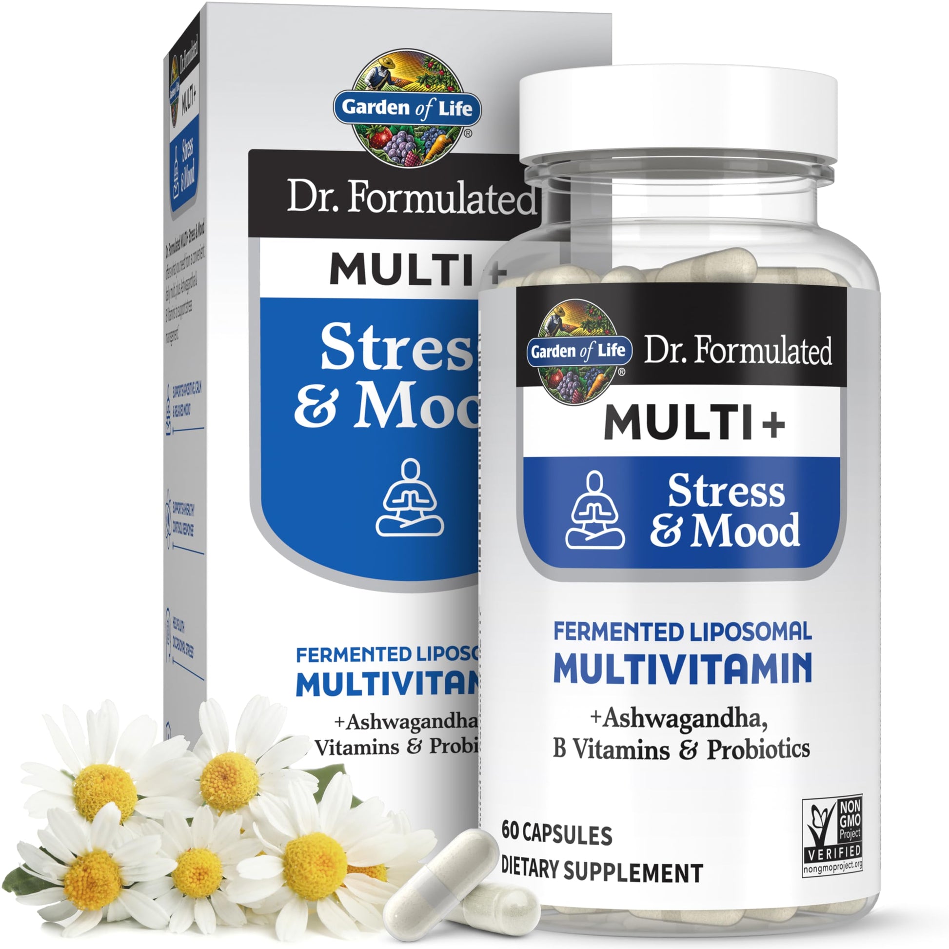 Garden of Life Dr. Formulated Multi+ Stress & Mood Capsules, 60 Count