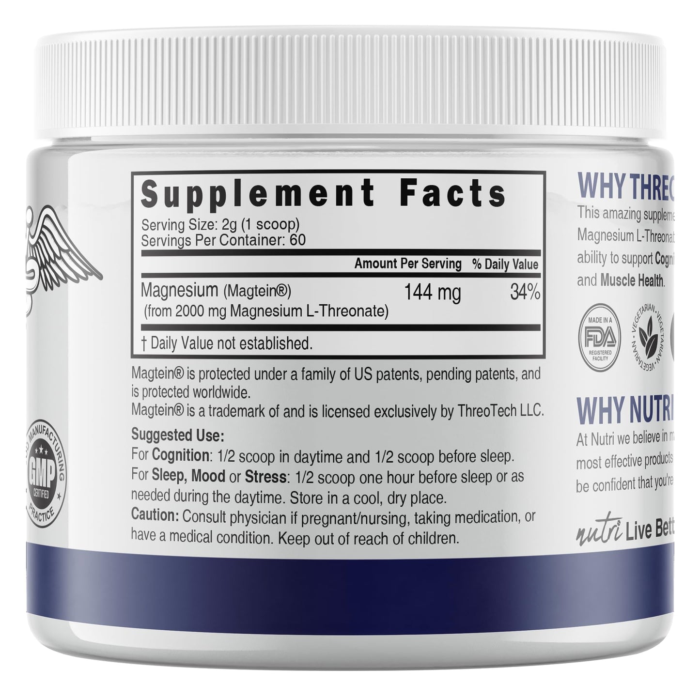 Nature's Fusions Magnesium Powder 4 oz