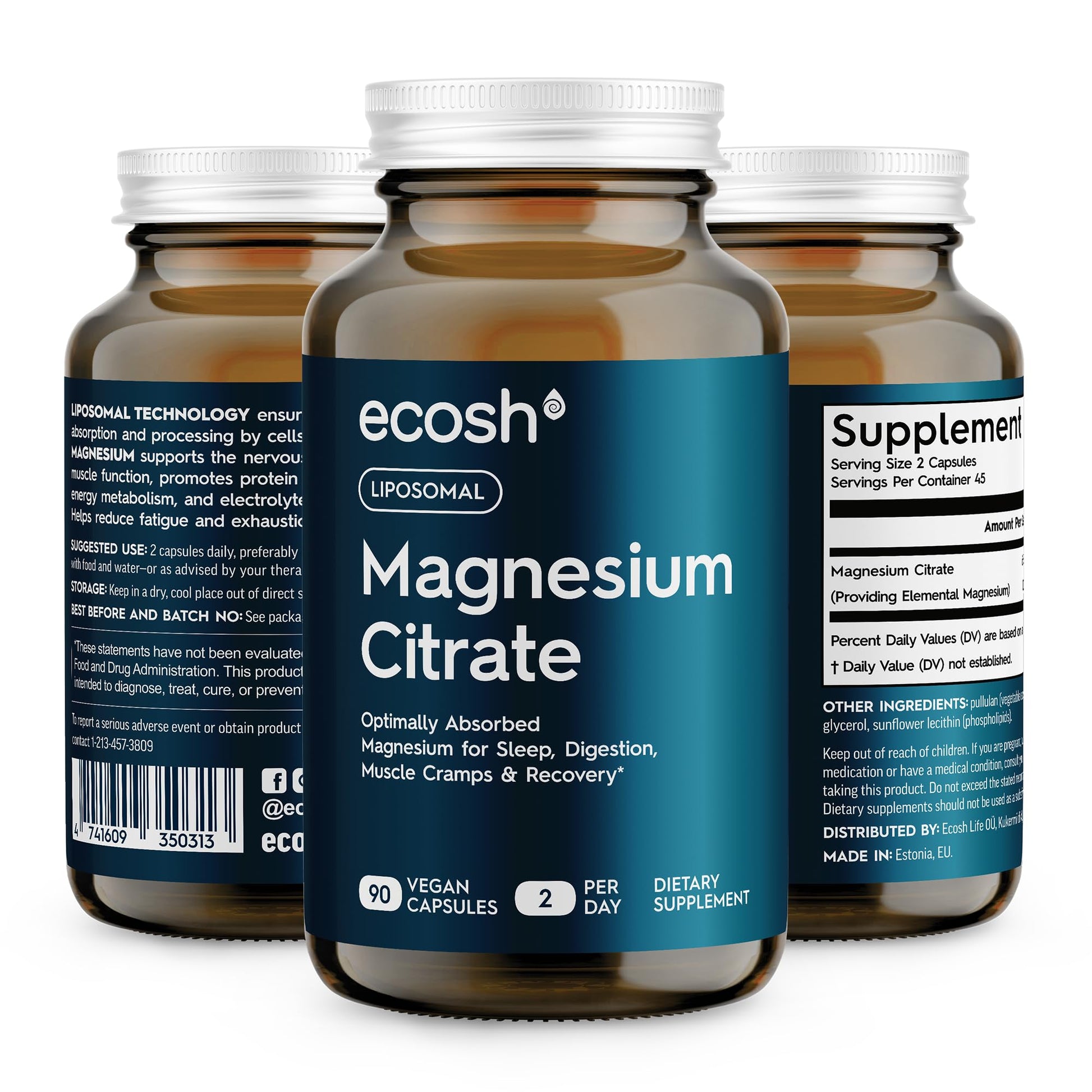 Ecosh Liposomal Magnesium Citrate Capsules 90 Count