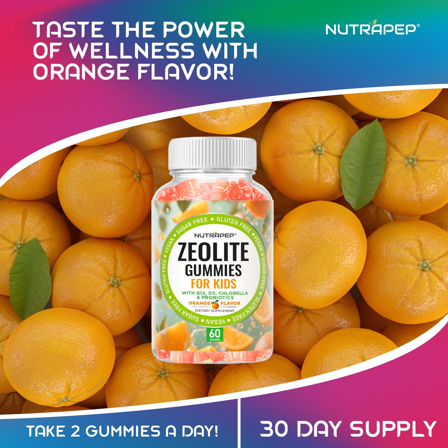 NutraPep Zeolite Detox Gummies for Kids Gummy 60 Count