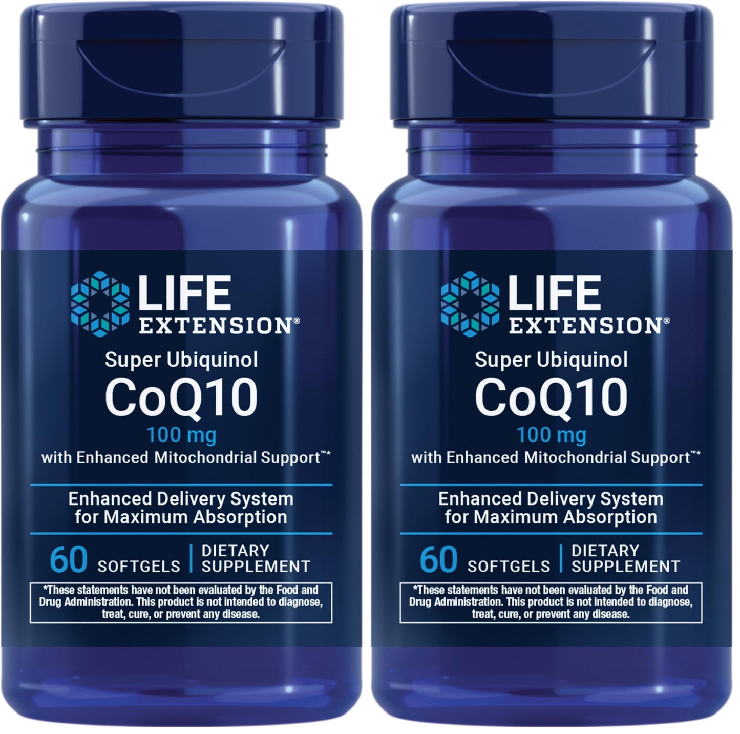 Life Extension Super Ubiquinol CoQ10 with Enhanced Mitochondrial Support 100 mg Softgels 120 Count