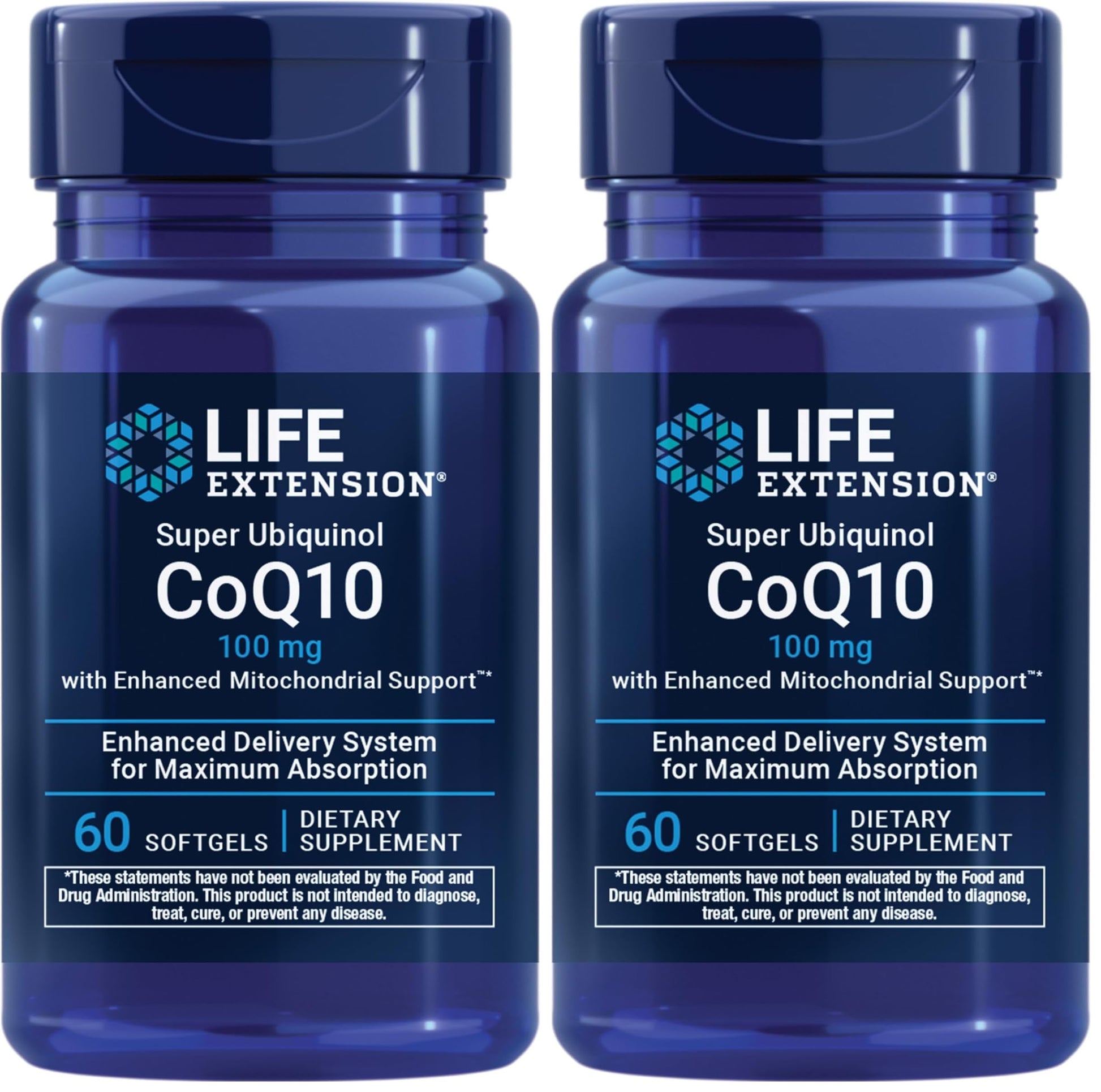 Life Extension Super Ubiquinol CoQ10 with Enhanced Mitochondrial Support 100 mg Softgels 120 Count