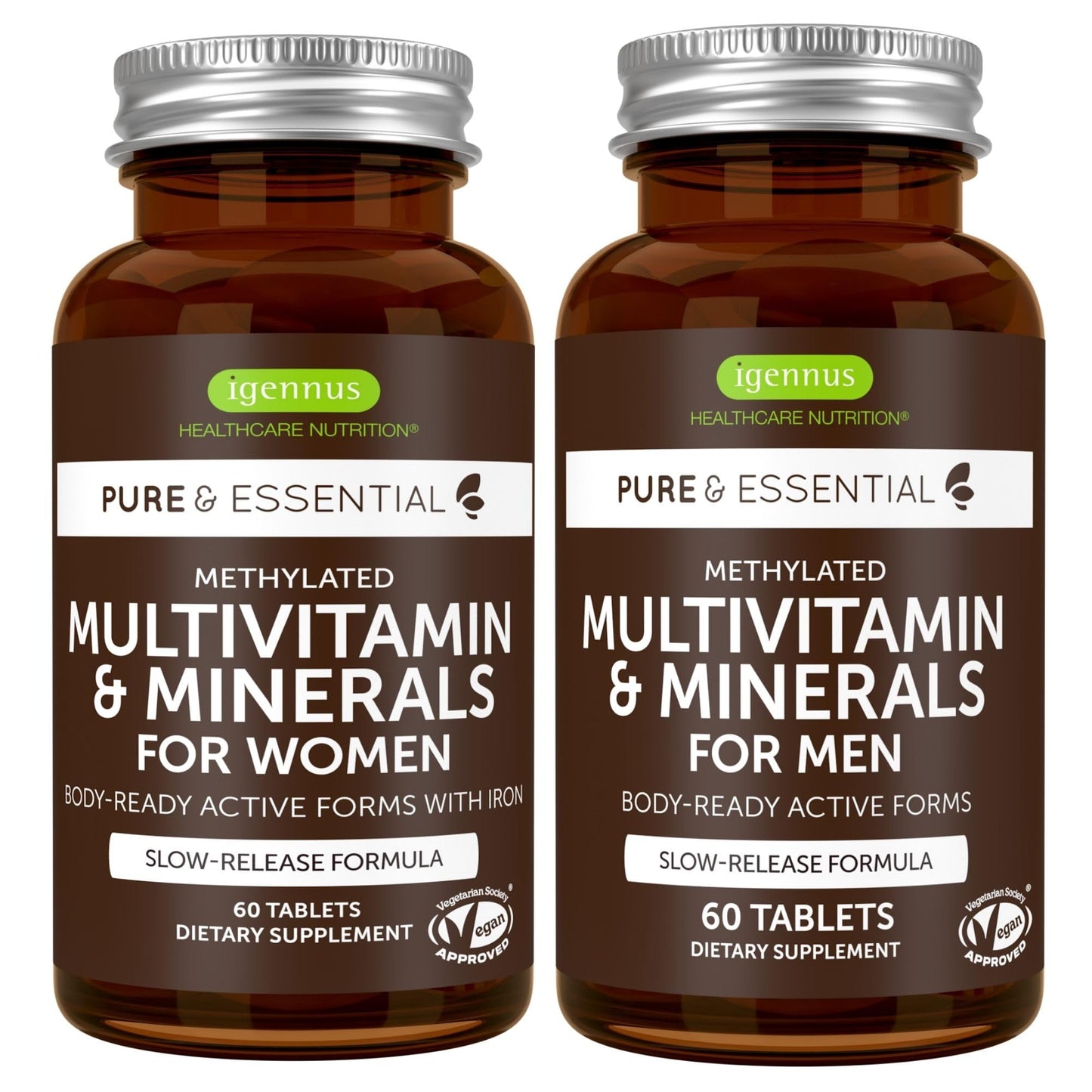 Igennus Healthcare Nutrition Methylated Multivitamin for Men & Women Tablet, 120 Count