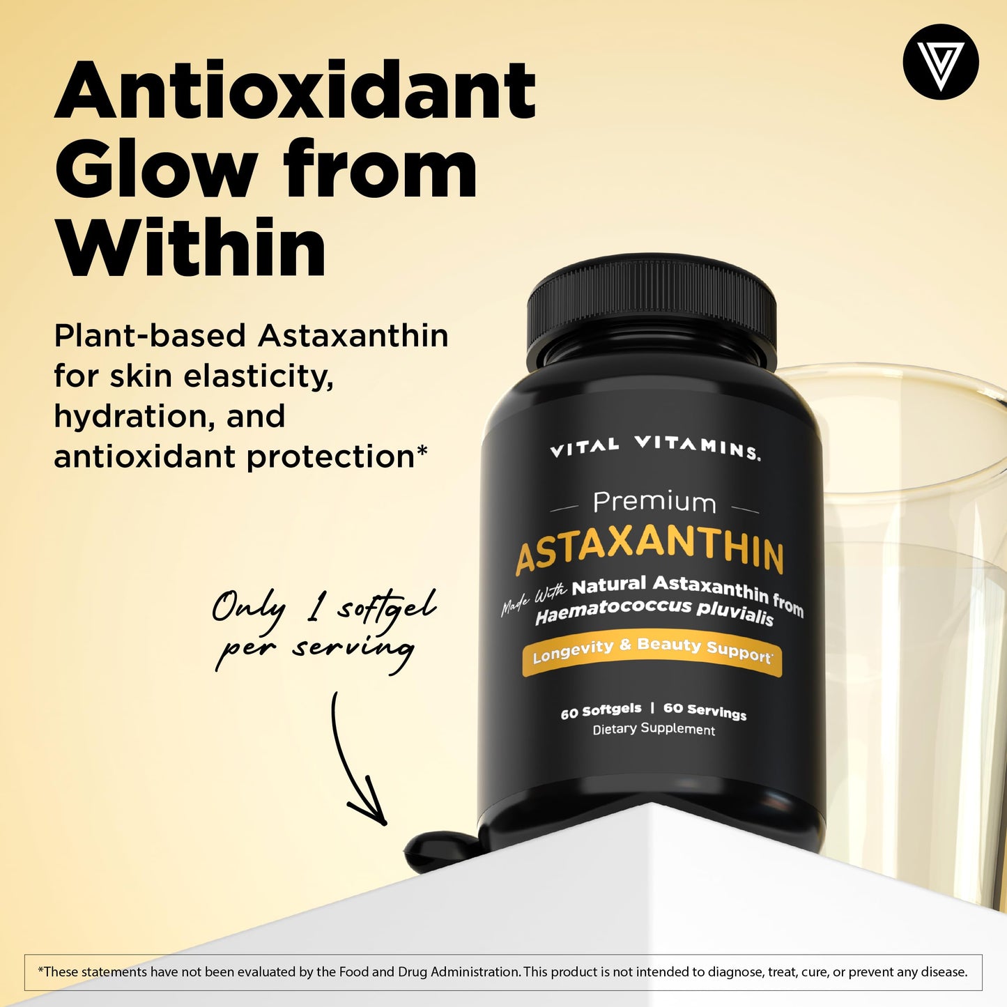 Vital Vitamins Astaxanthin 12mg Softgels, 60 Count