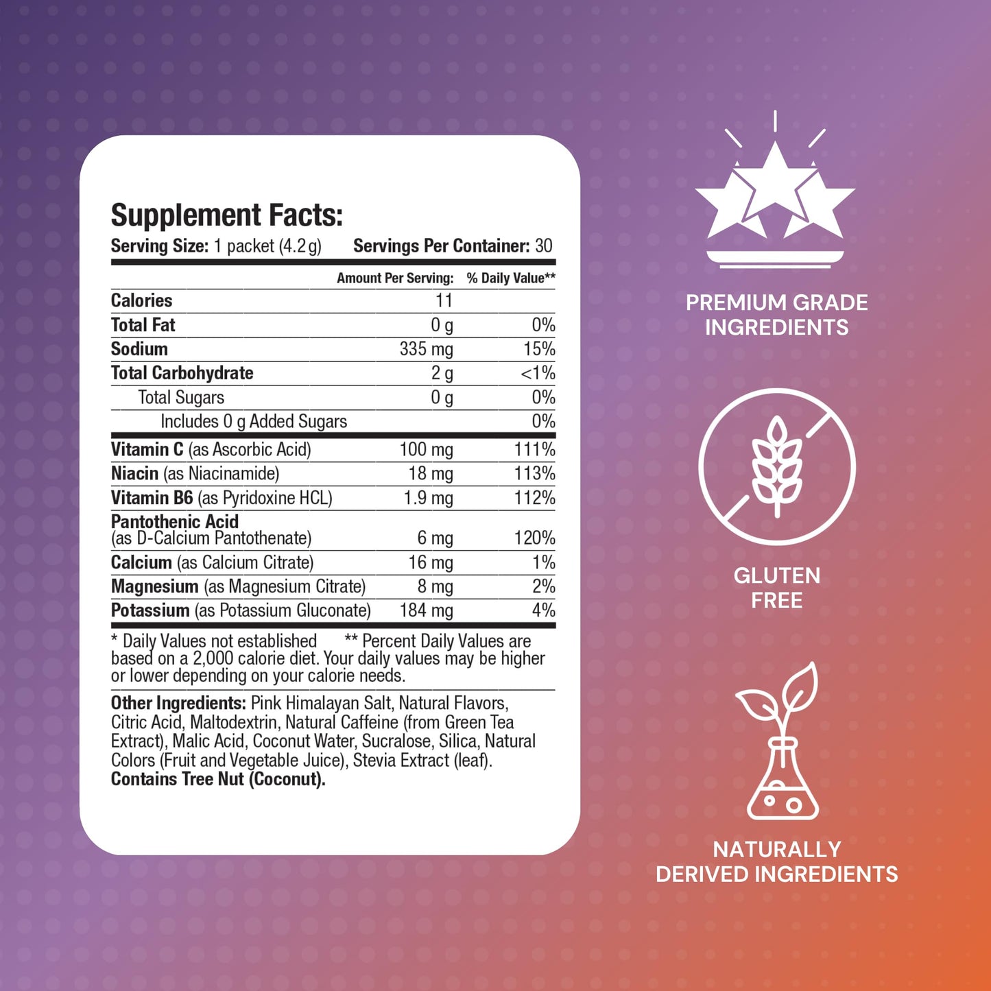 Le-Vel Thrive Thirst Electrolyte Powder with Amino Acids – Premium Hydration with Pink Himalayan Salt, Coconut, Potassium & More – 30 Pack, Grape