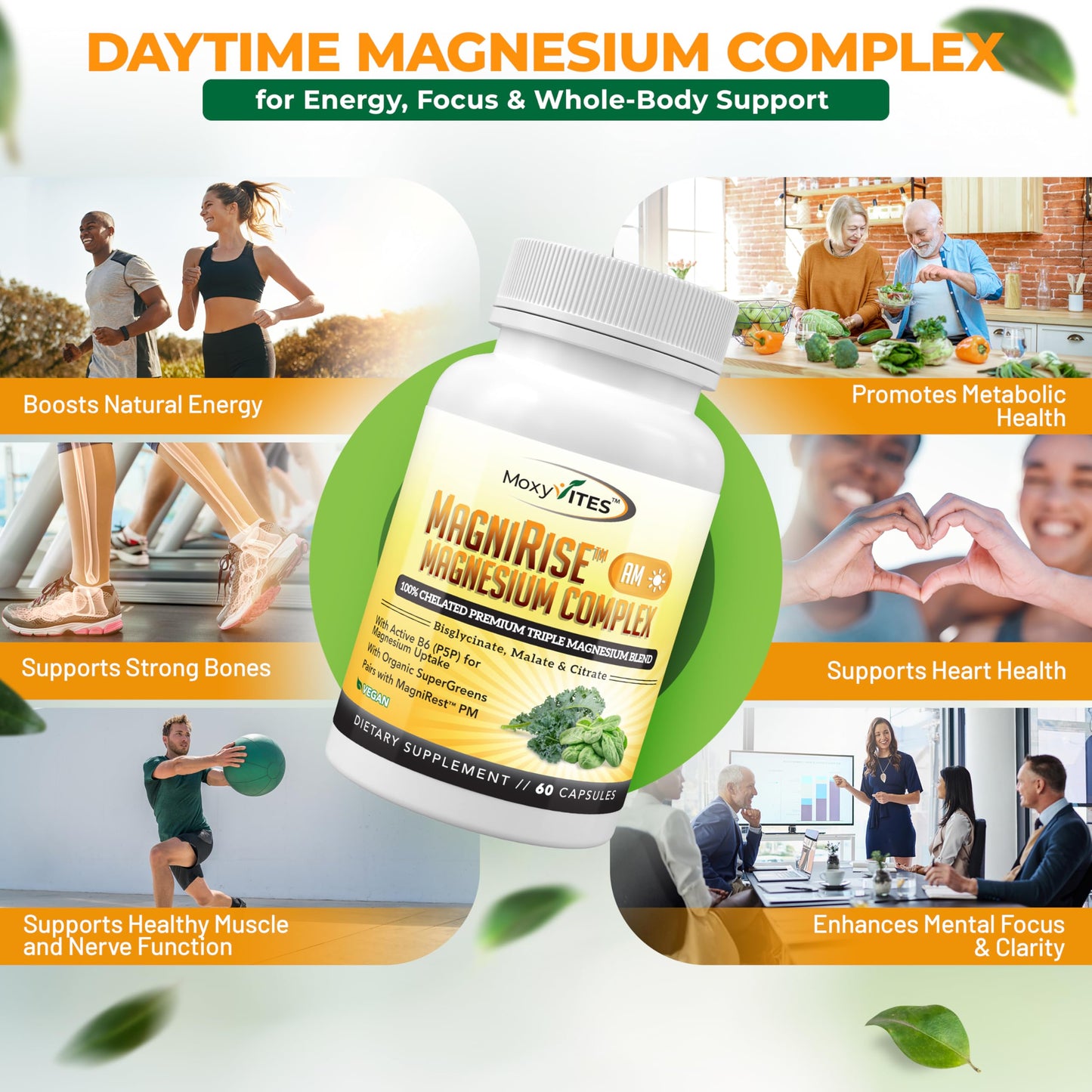 MoxyVites MagniRise AM Magnesium Complex Capsule, 1 Capsule