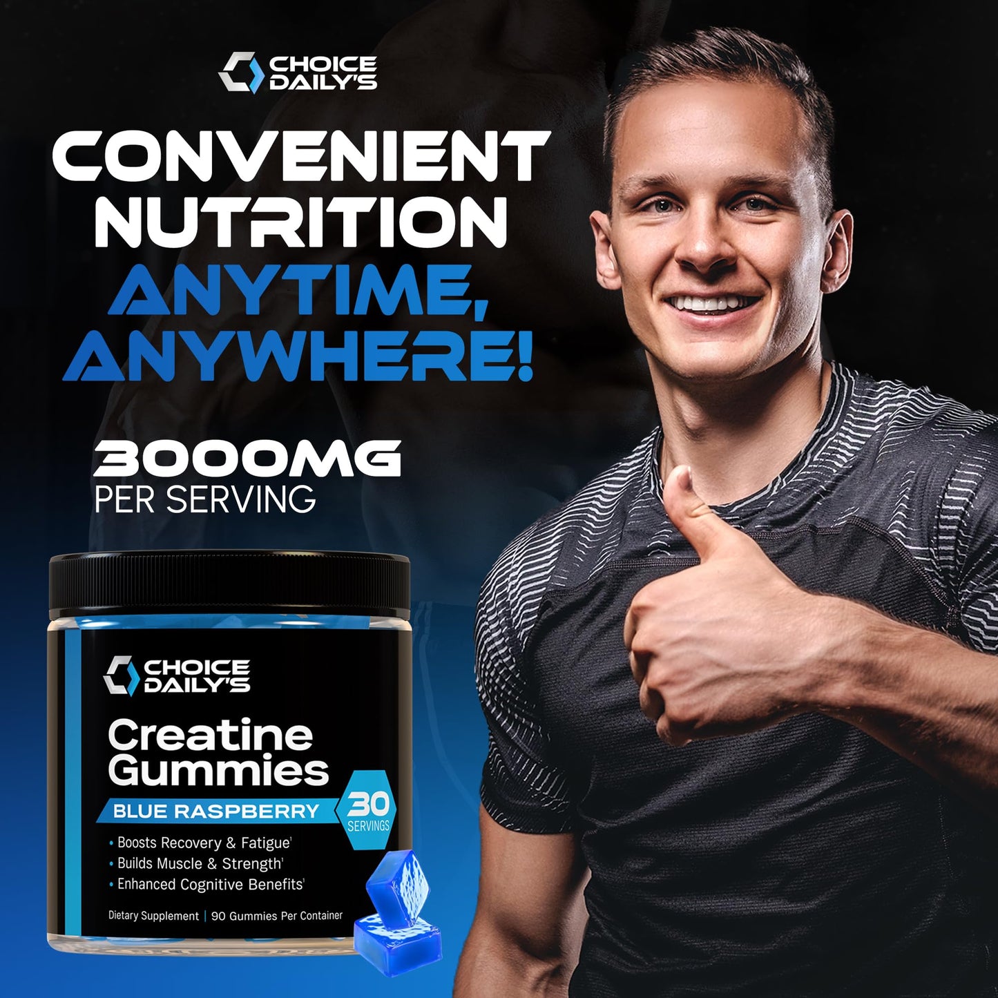 CHOICE DAILY’S Creatine Gummies, 90 Count