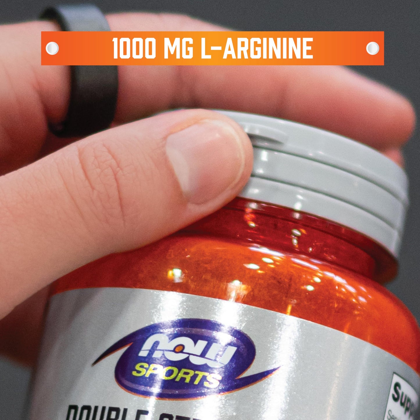 NOW Foods L-Arginine Double Strength 1000mg Nitric Oxide Precursor, Amino Acids, 180 Tablets