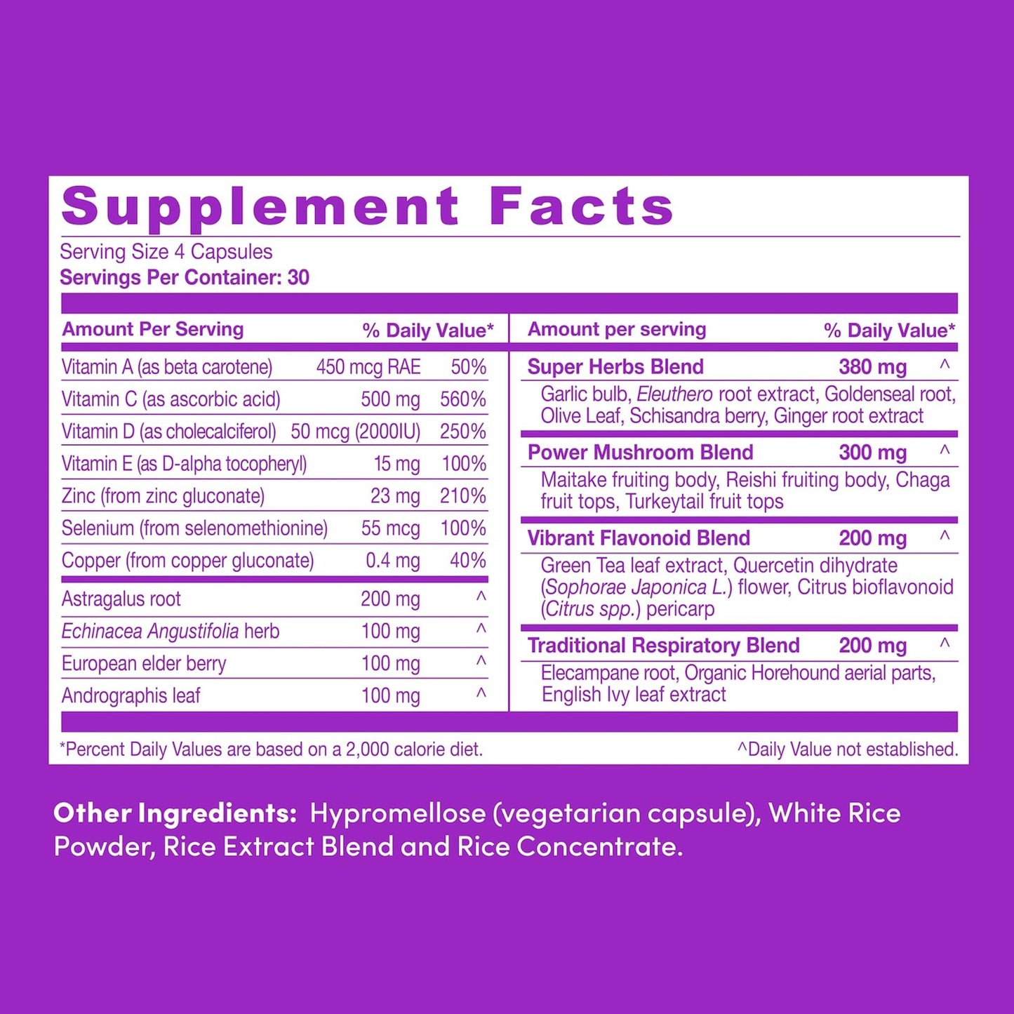 Further Food Ultimate Immune Support with Vitamins C, D, E & Zinc – Natural Herbal Supplement with Antioxidants for Immune & Respiratory Support, 120 Capsules
