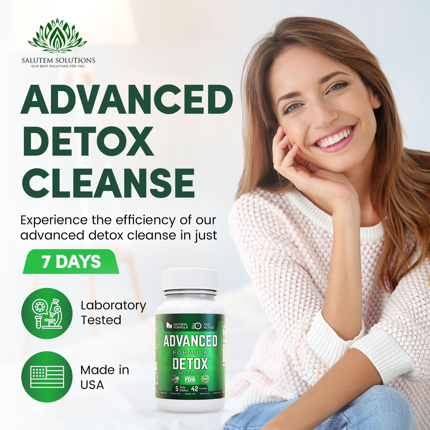 Salutem Vita Advanced Detox Cleanse Capsule, 42 Capsules