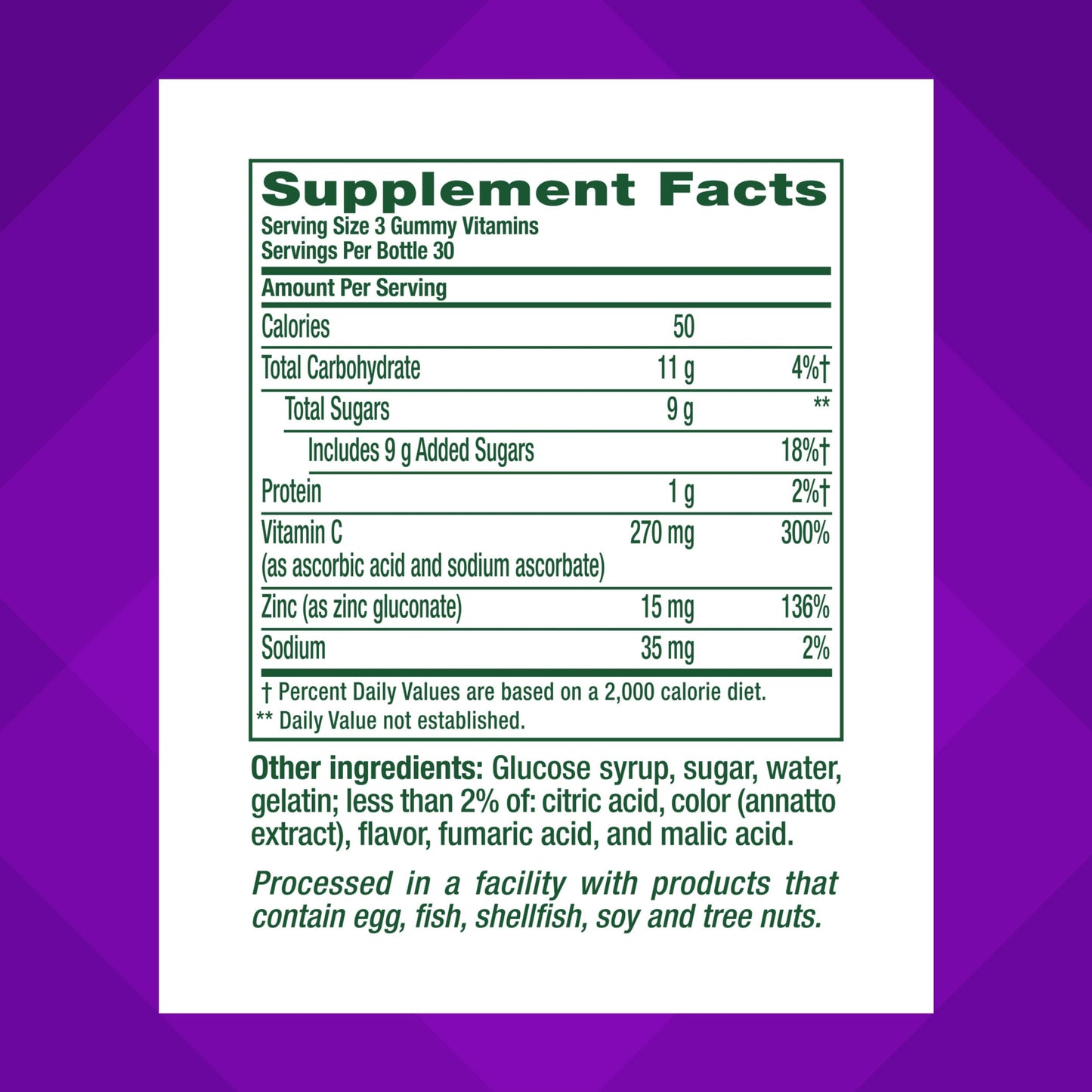 Vitafusion Power Zinc Gummy Vitamins 90 Count