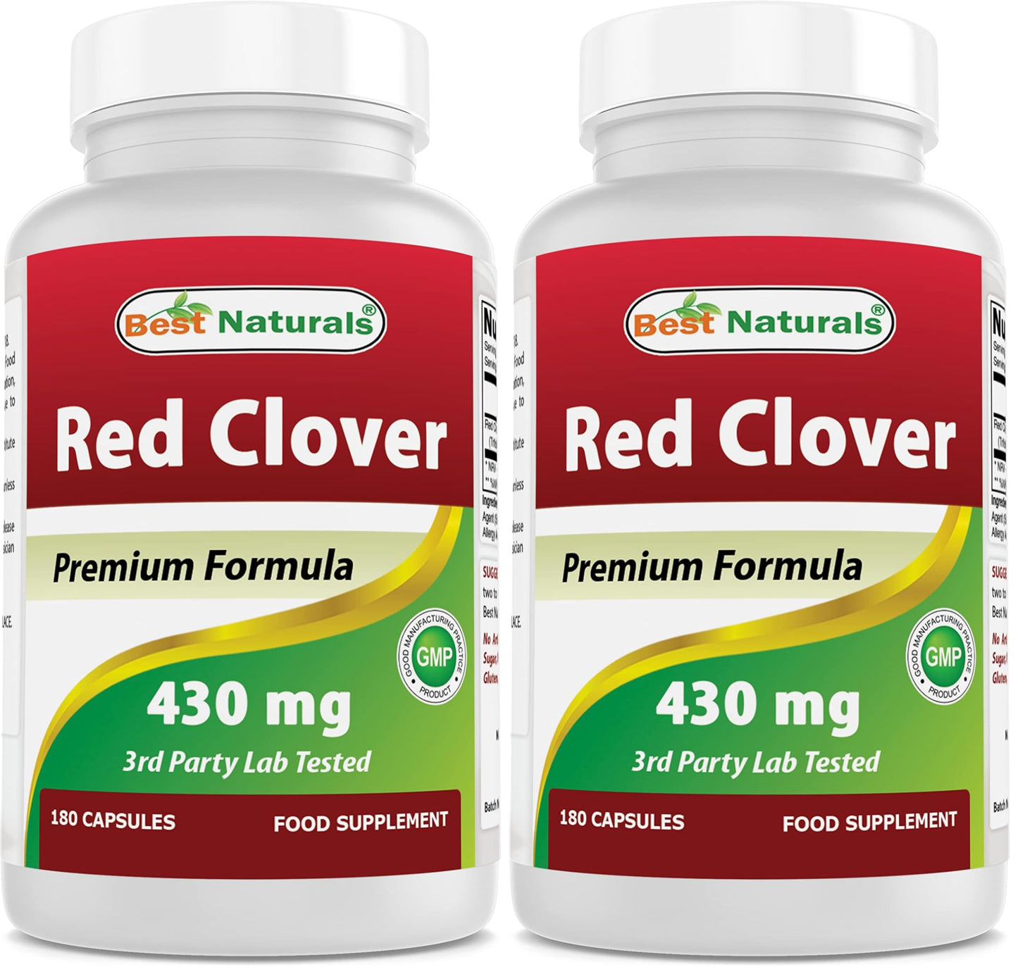 Best Naturals Red Clover 430 mg Capsules, 360 Capsules