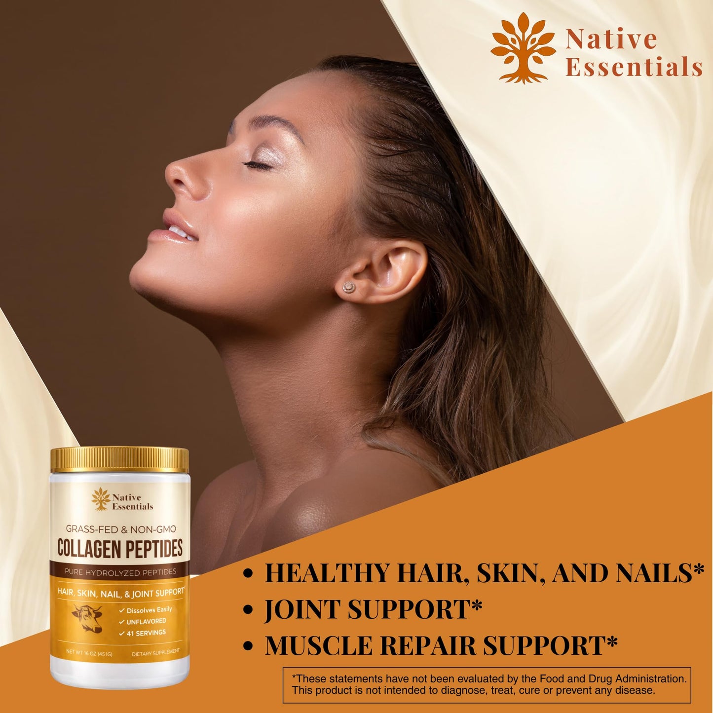 Native Essentials Multi Collagen Peptides Powder 16 oz