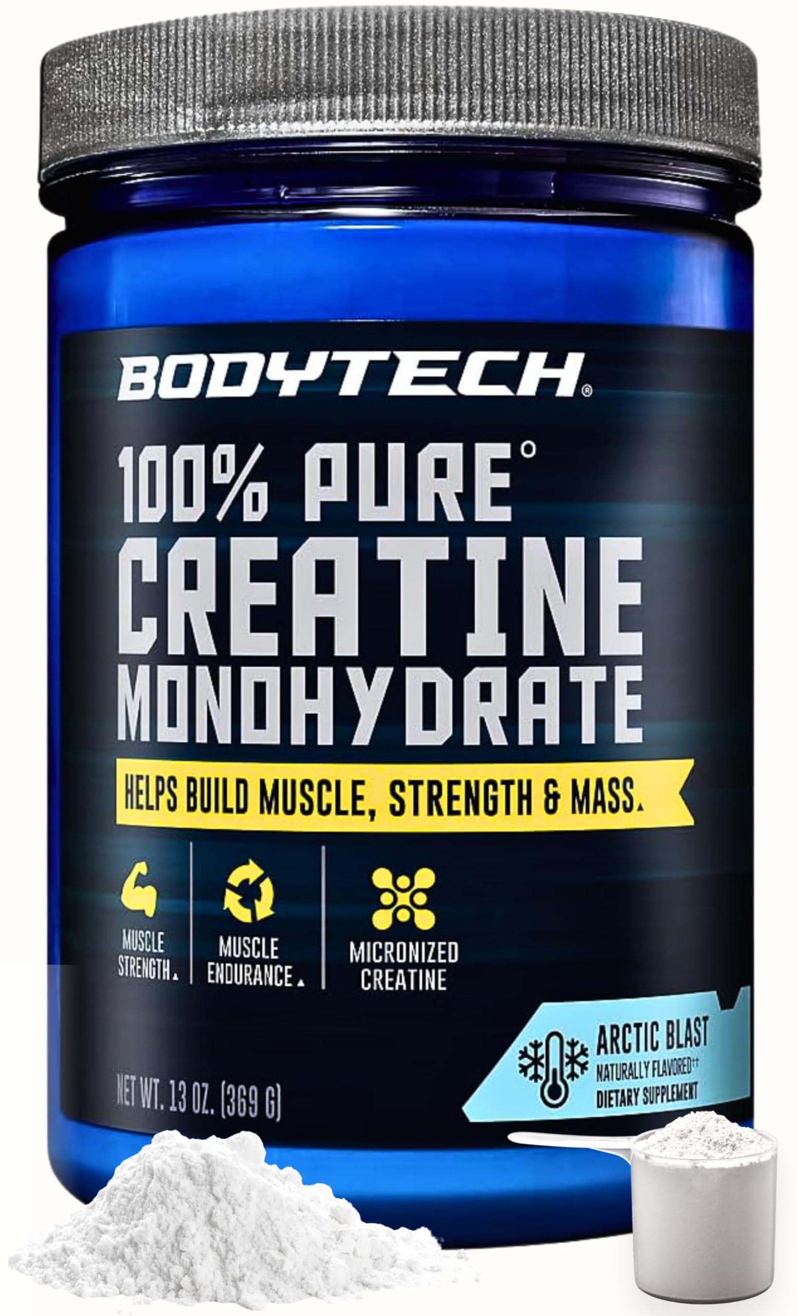 BodyTech Creatine Monohydrate Powder, 13 oz