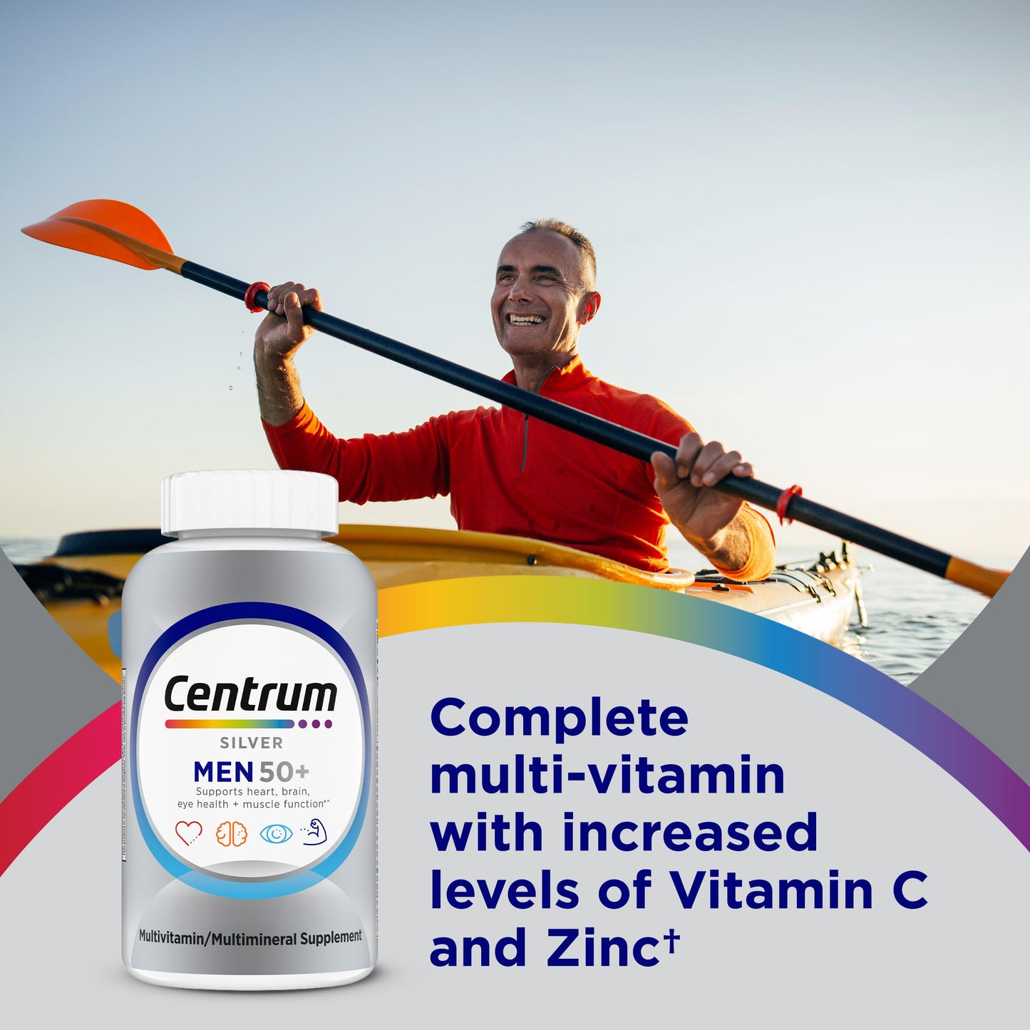 Centrum Silver Men's 50+ Multivitamin Tablet, 200 Count