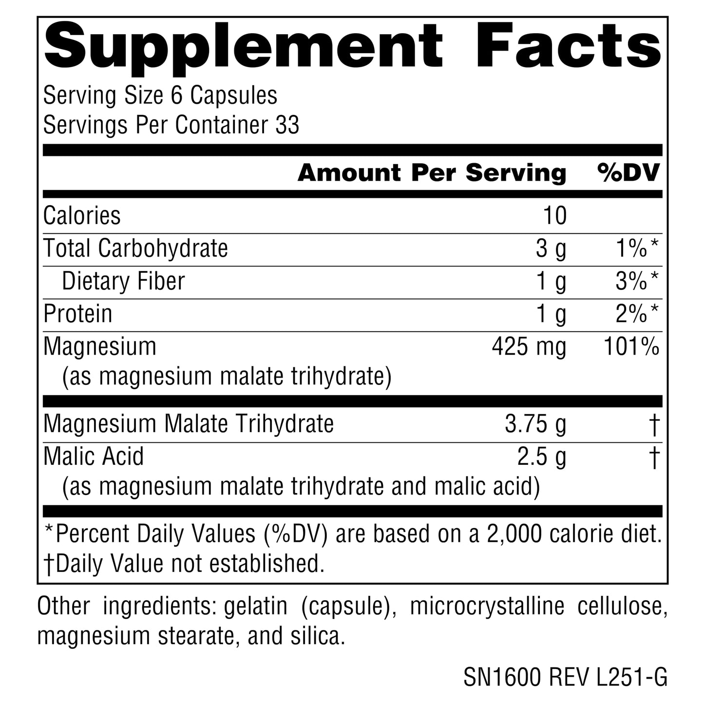Source Naturals Magnesium Malate Capsules, 3750 mg, Supports Muscles and Energy Production, 200 Capsules