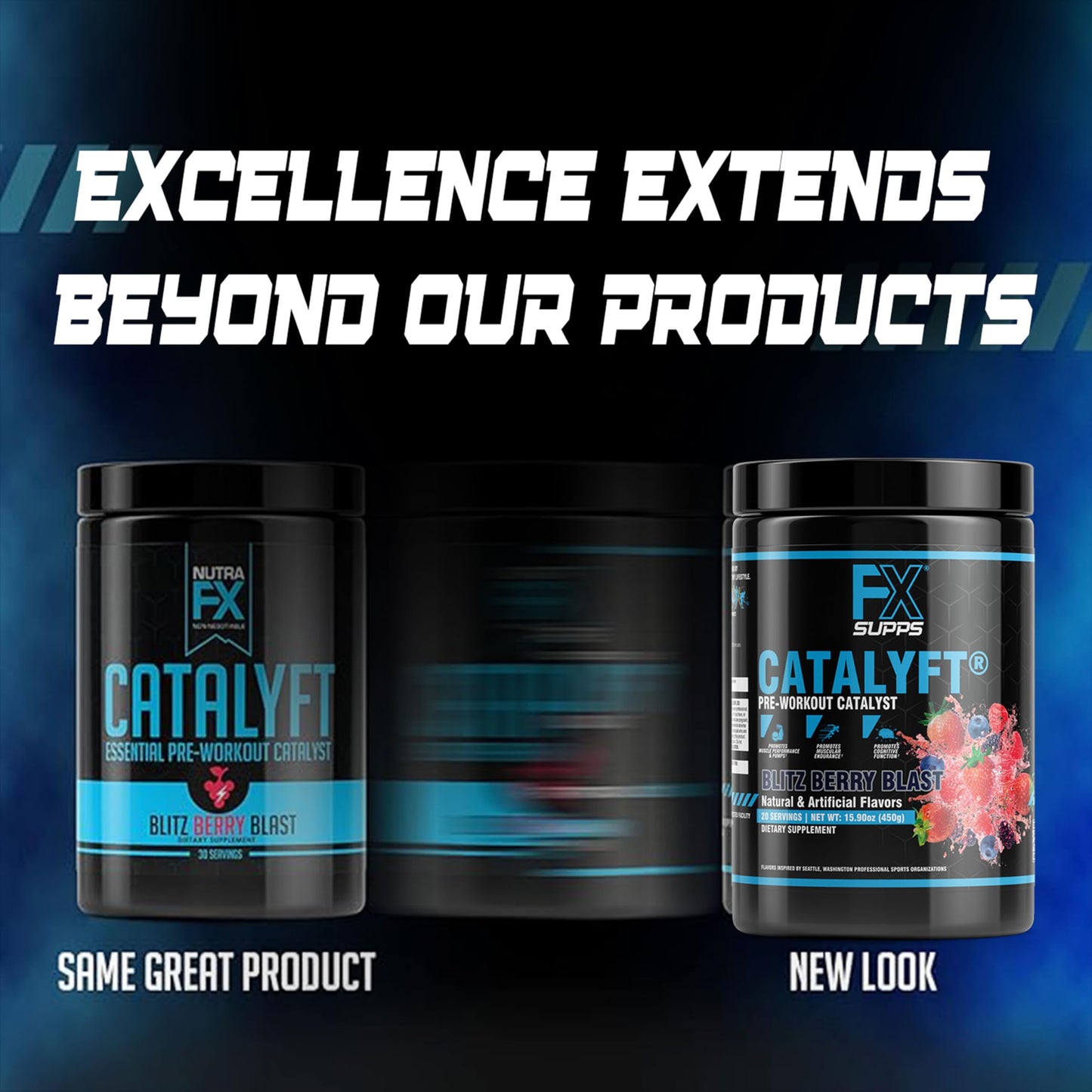 FXSUPPS Catalyft Pre-Workout Powder Blitz Berry Blast 18.9