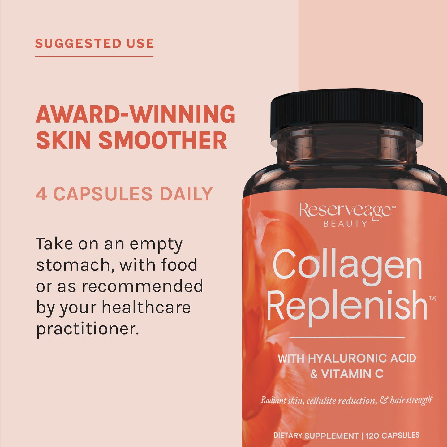 Reserveage Nutrition Beauty Collagen Replenish 120 Capsules