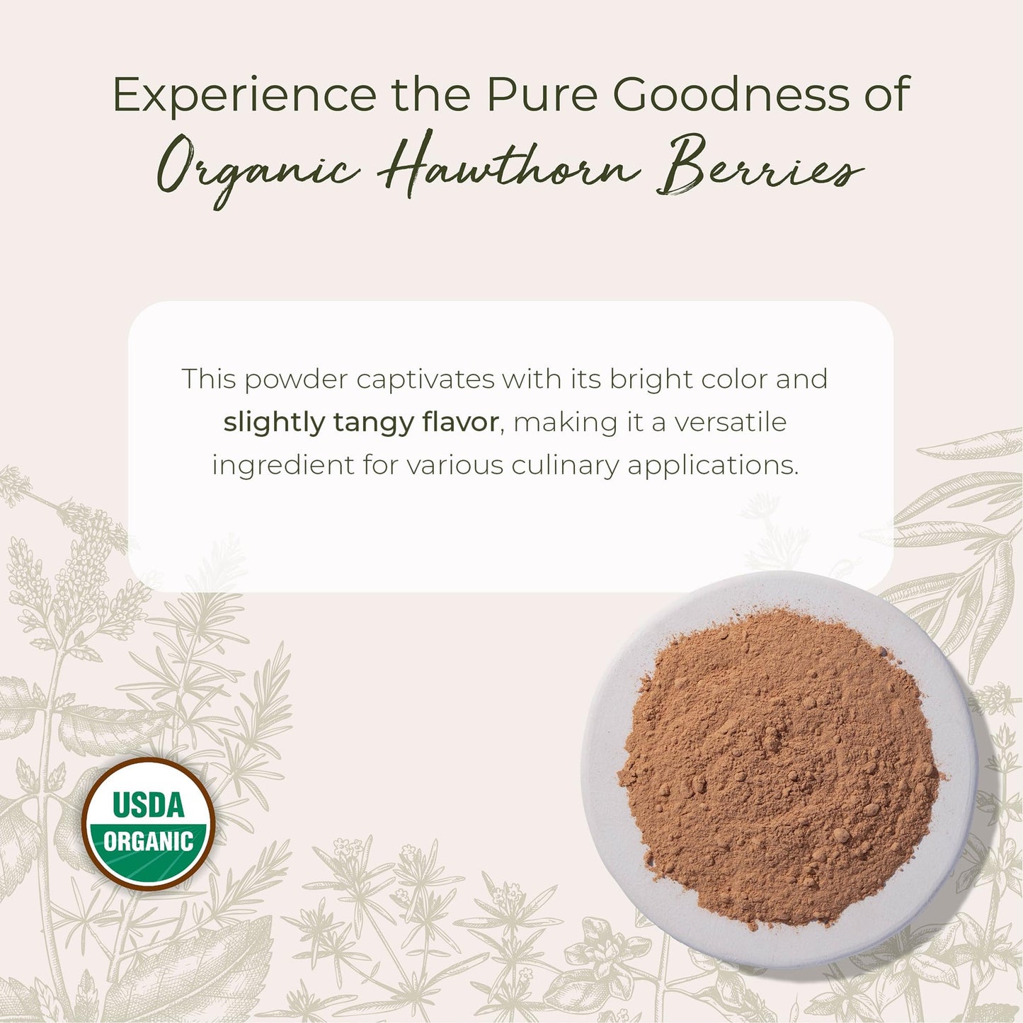 Starwest Botanicals Hawthorn Berry Powder Organic, 16 oz