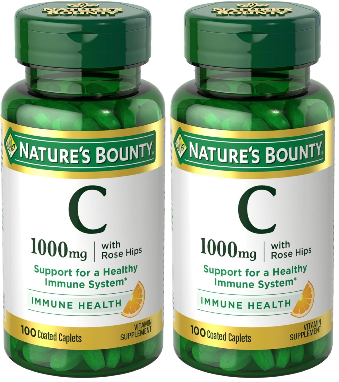 Nature's Bounty Vitamin C + Rose Hips 1000mg Tablet, 200 Count