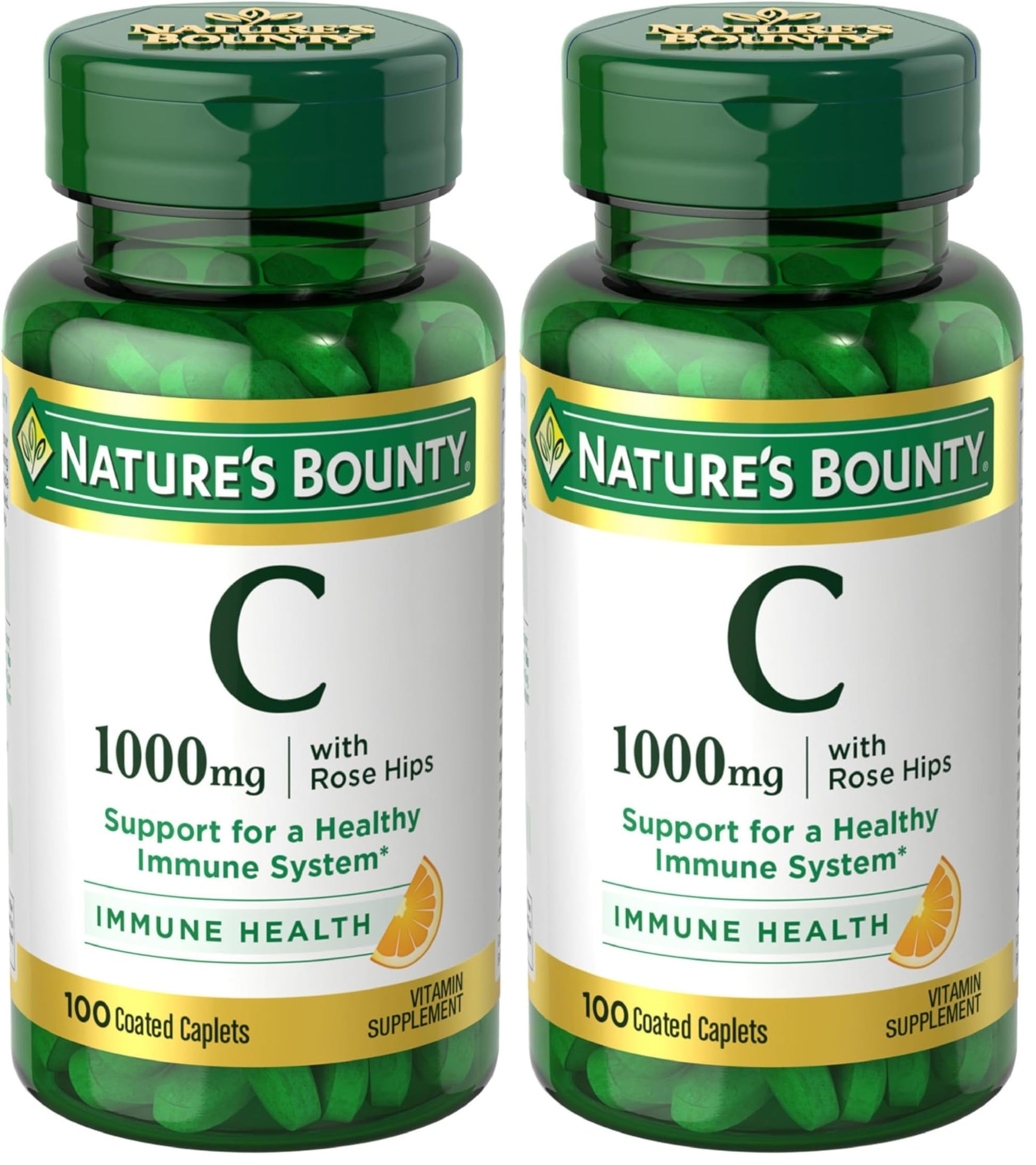 Nature's Bounty Vitamin C + Rose Hips 1000mg Tablet, 200 Count