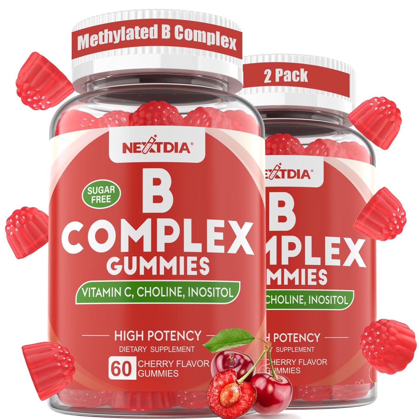 Nextdia Methylated Vitamin B Complex Gummies 120-count