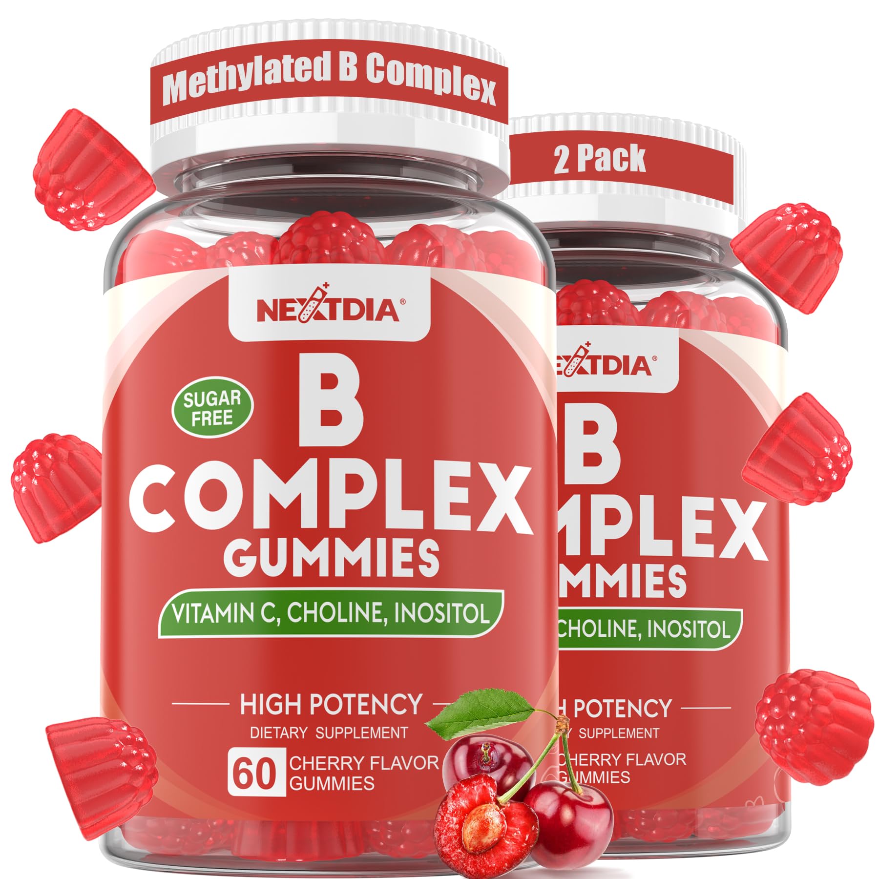 Nextdia Methylated Vitamin B Complex Gummies 120-count