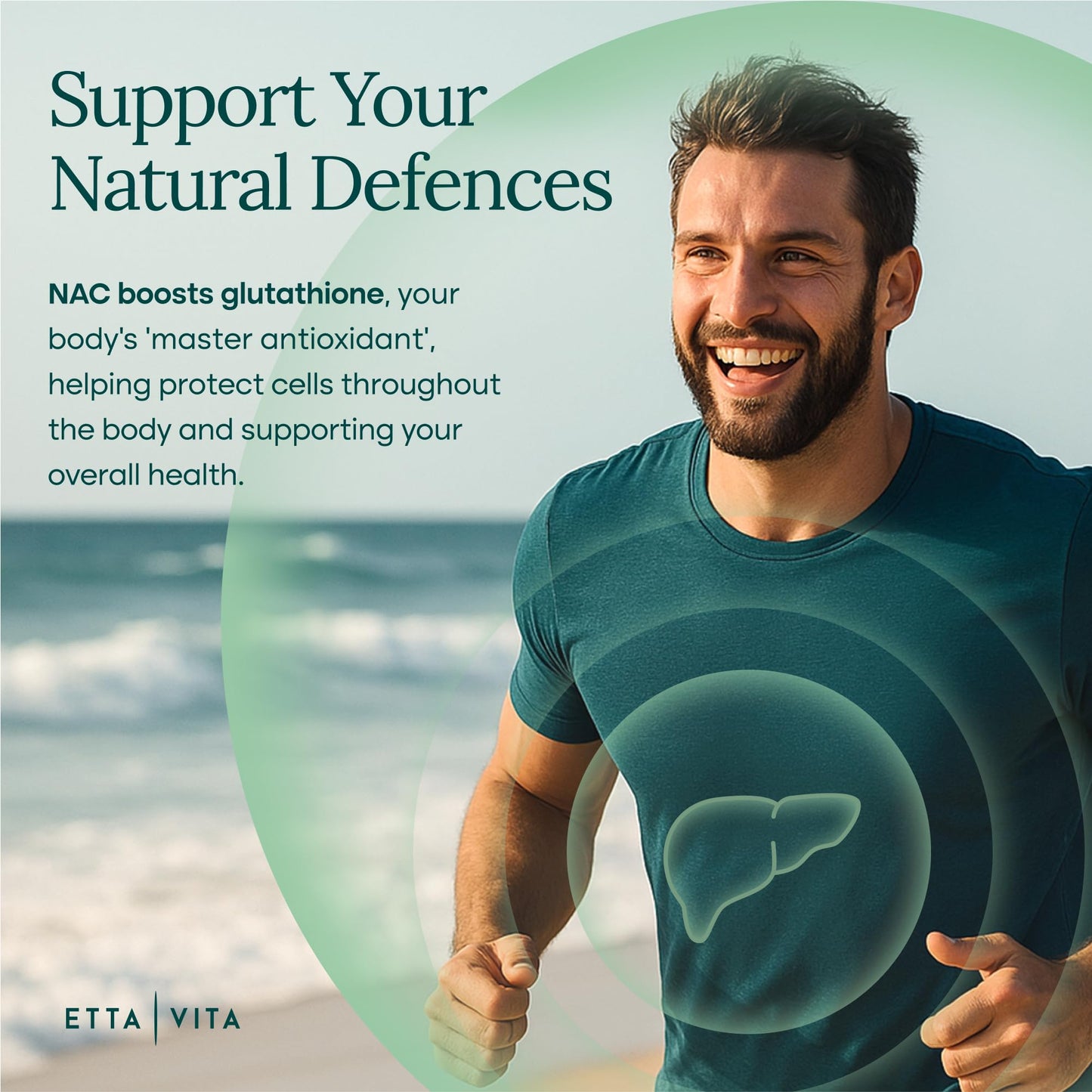 Etta Vita NAC Supplement N-Acetyl Cysteine 600mg - Liver & Immune Support, 60 Capsules
