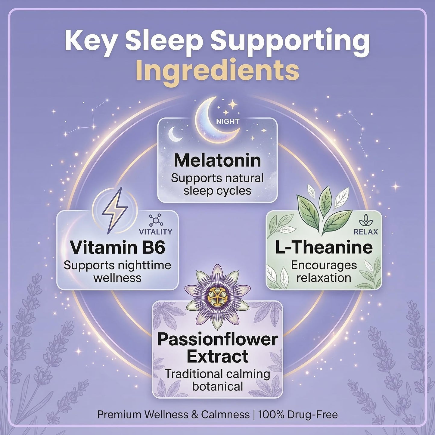 Mansfield Naturals Sleep Gummies with Melatonin, L-Theanine & Botanicals, Gummy, 60 Count