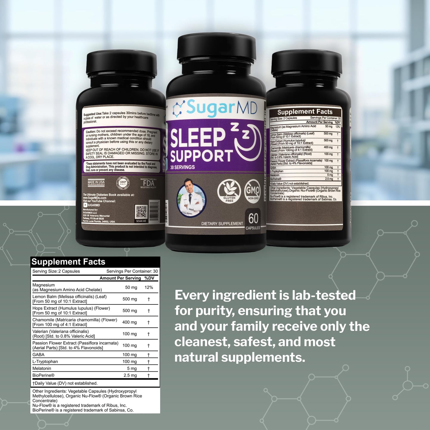SugarMD Sleep Support Supplement Capsule, 60 Capsules