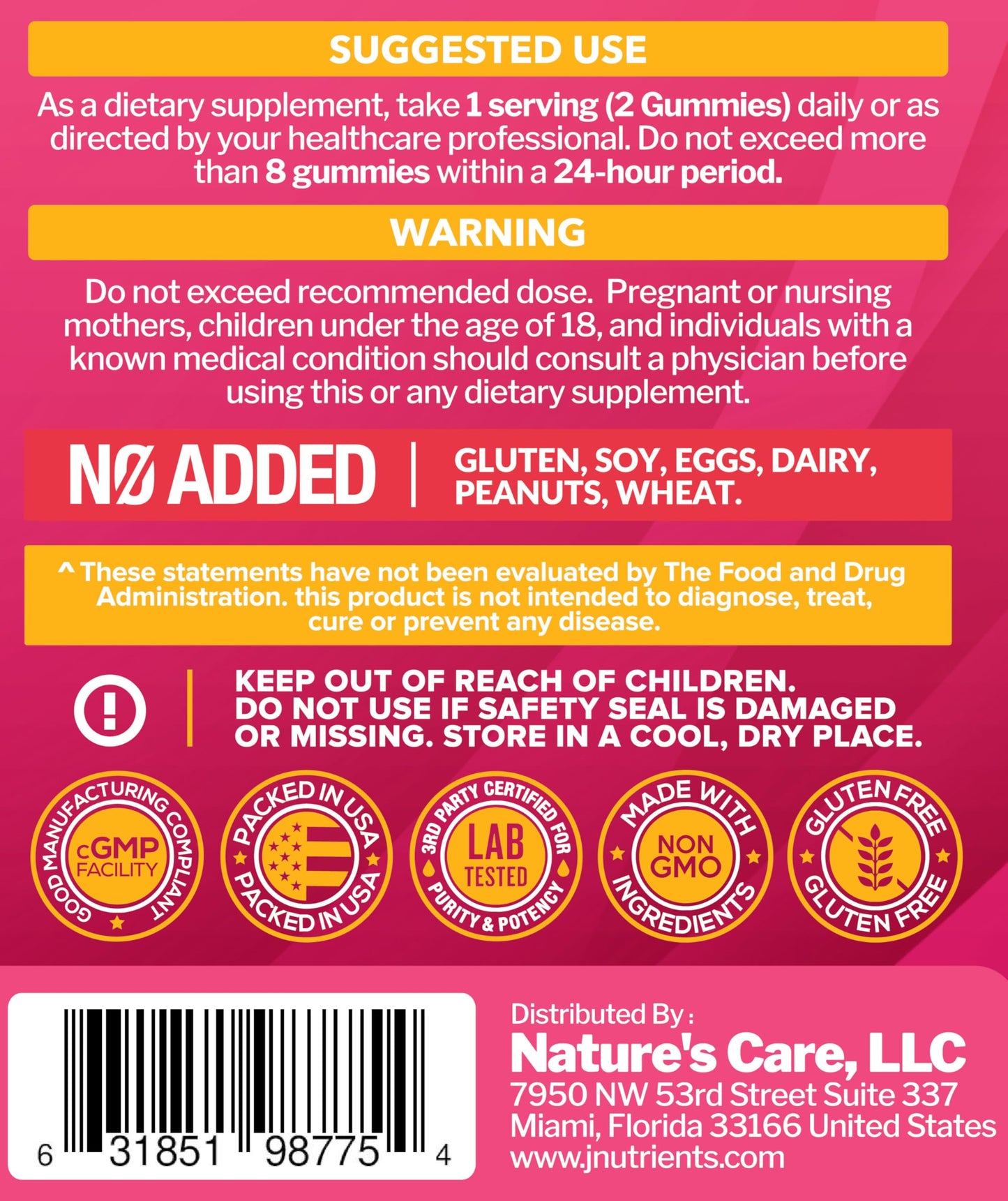 Just Nutrients Collagen Gummies, Hydrolyzed Collagen Type I & III, 90 Gummies