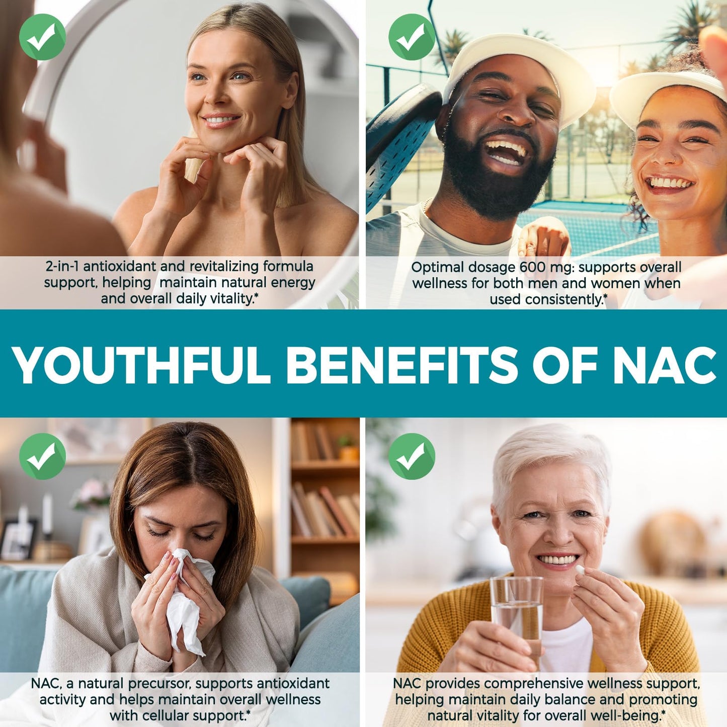 AIQIUSHA NAC Supplement 600mg Softgels, N-Acetyl Cysteine with Coconut & MCT Oil, 300 Softgels