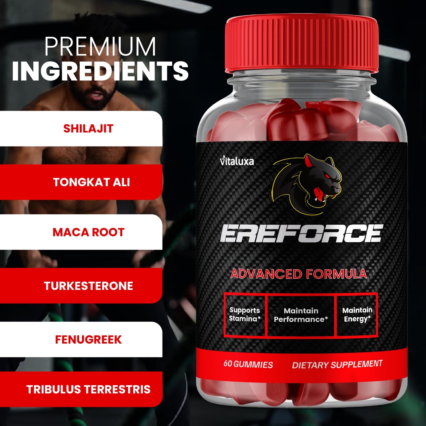 Vitaluxa Ereforce Gummies 60 Count