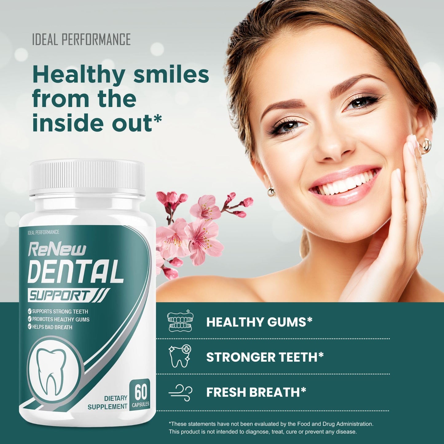 IDEAL PERFORMANCE Renew Dental Support Pills Cleanser Capsule 120 Capsules