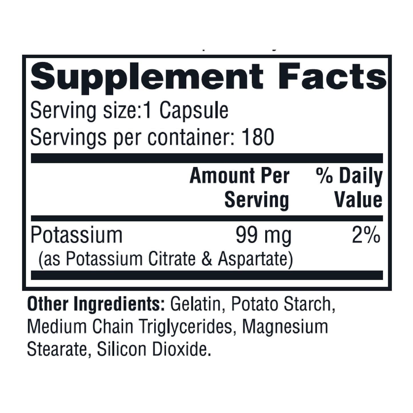 Twinlab Potassium Capsules 180 Count