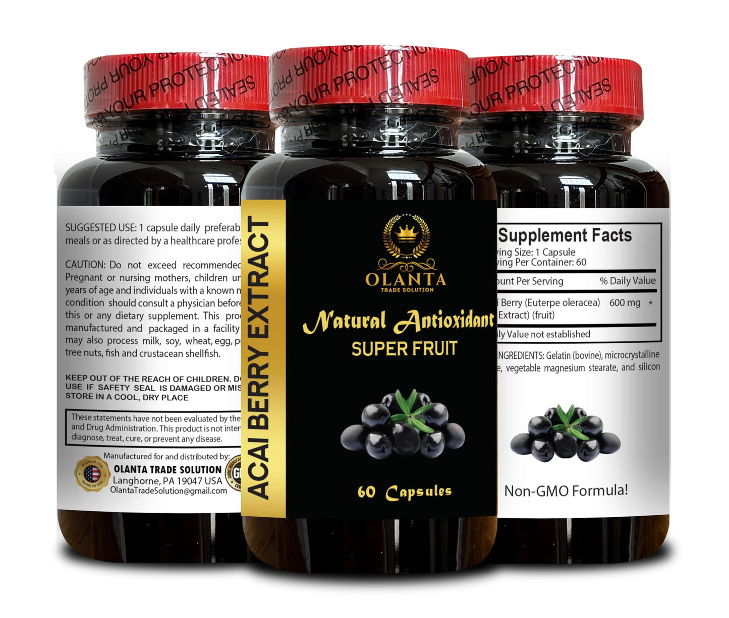 OLANTA TRADE SOLUTION Acai Berry Extract 60 Capsules